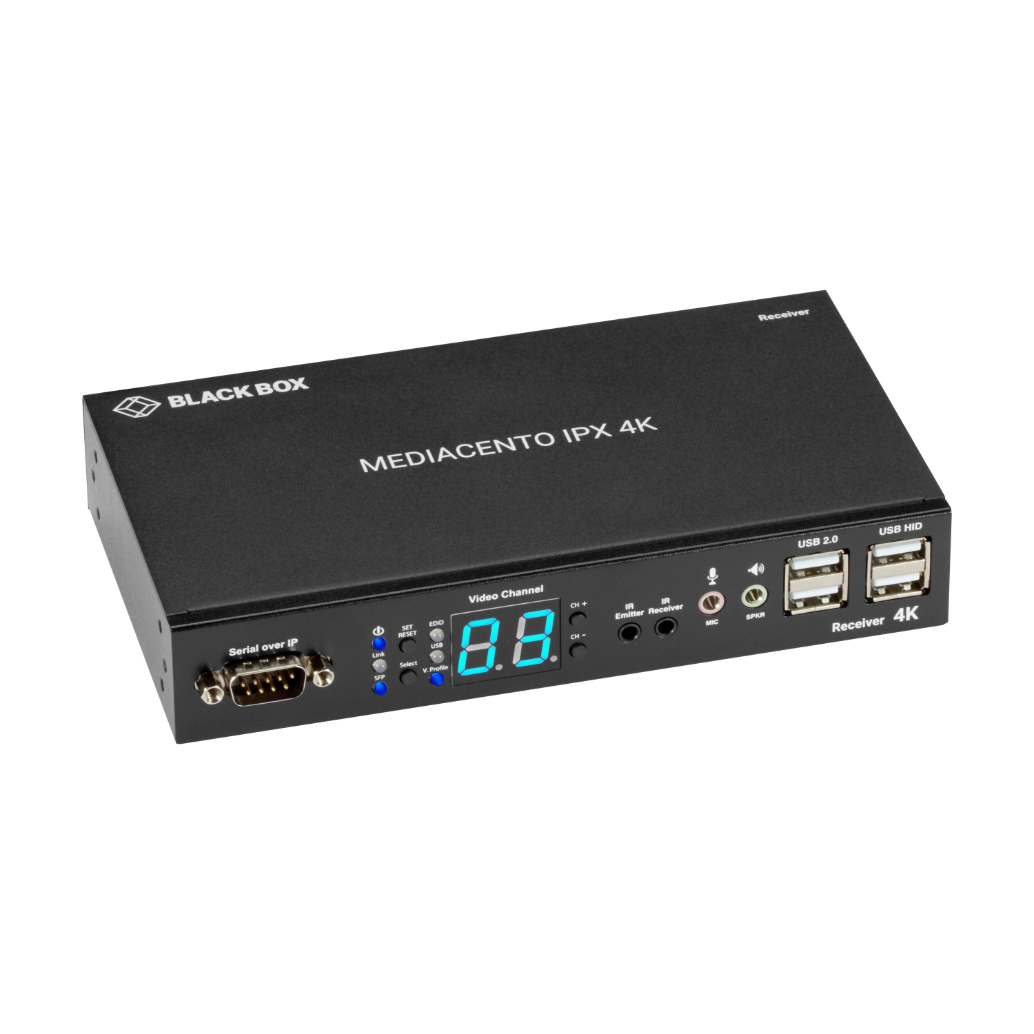 Black Box MediaCento IPX Mediacento IPX 4K Receiver - HDMI, USB, Serial, IR, Audio -