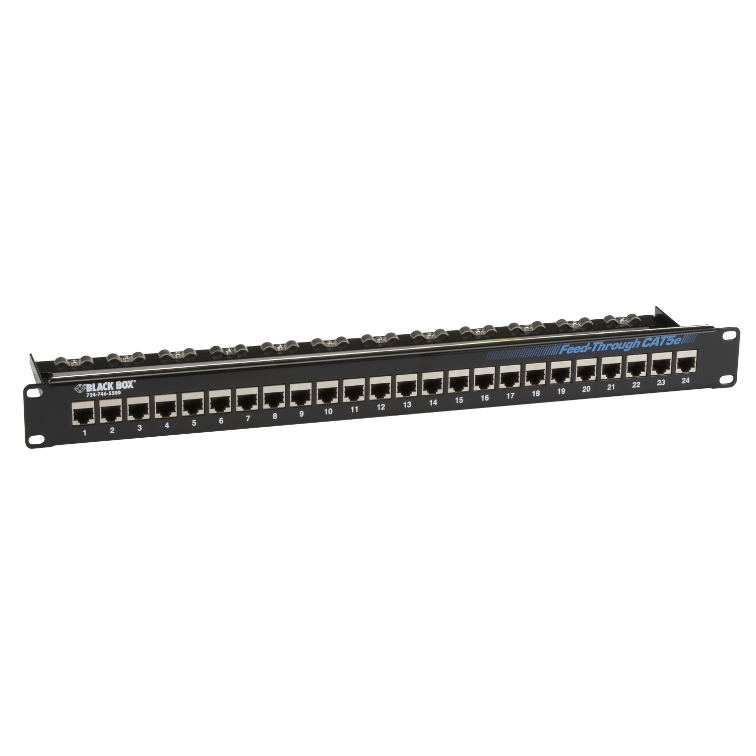 Black Box Network 24-Port CAT5e Feed-Through Patch Panel