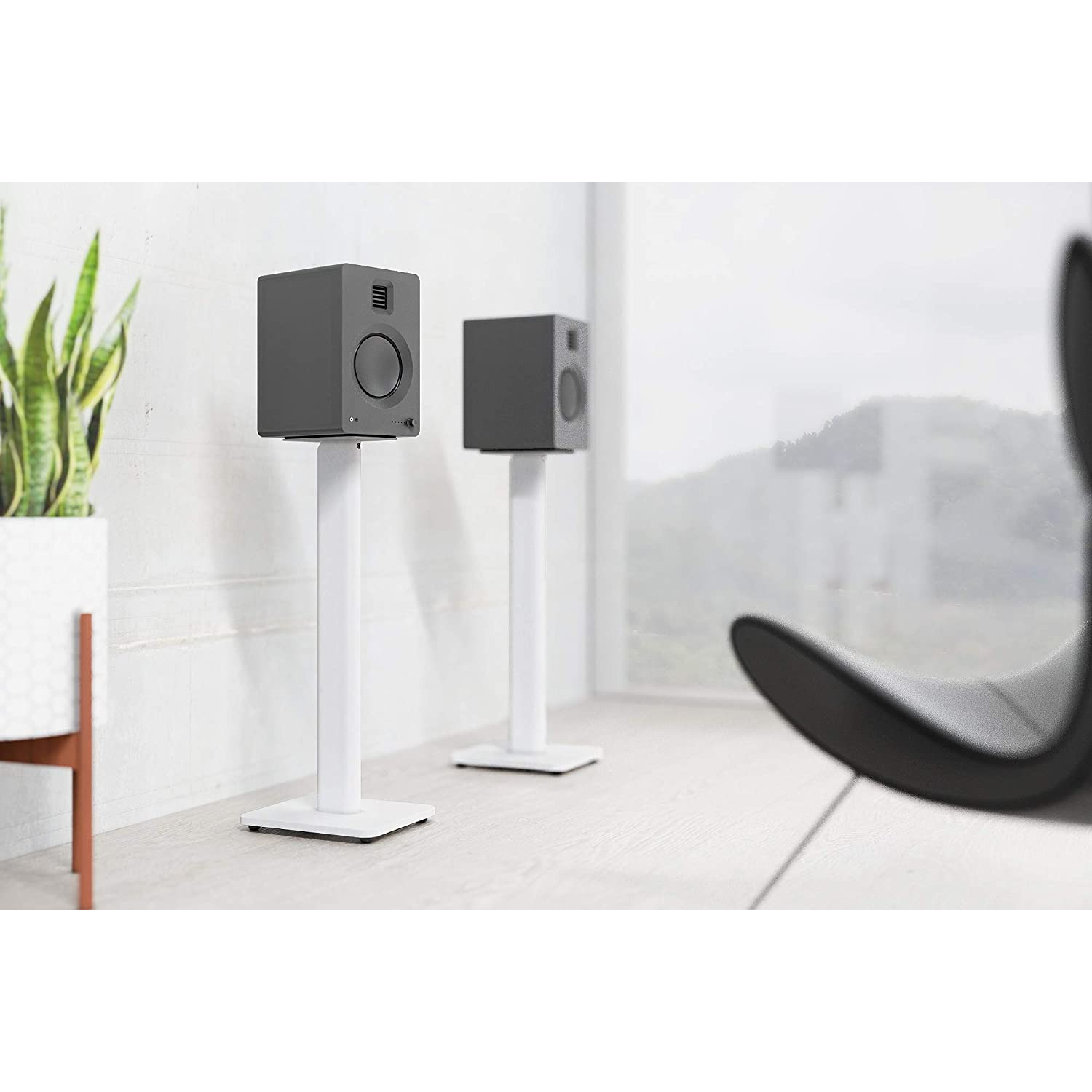 Kanto SP32PLW 32" Bookshelf Speaker Stands, White