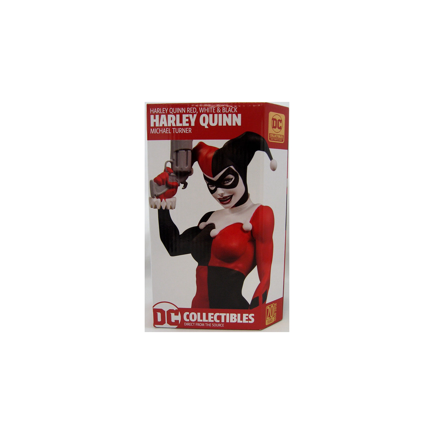 Harley Quinn Red & White 7 Inch Statue Figure - Harley Quinn by Michael Turner
