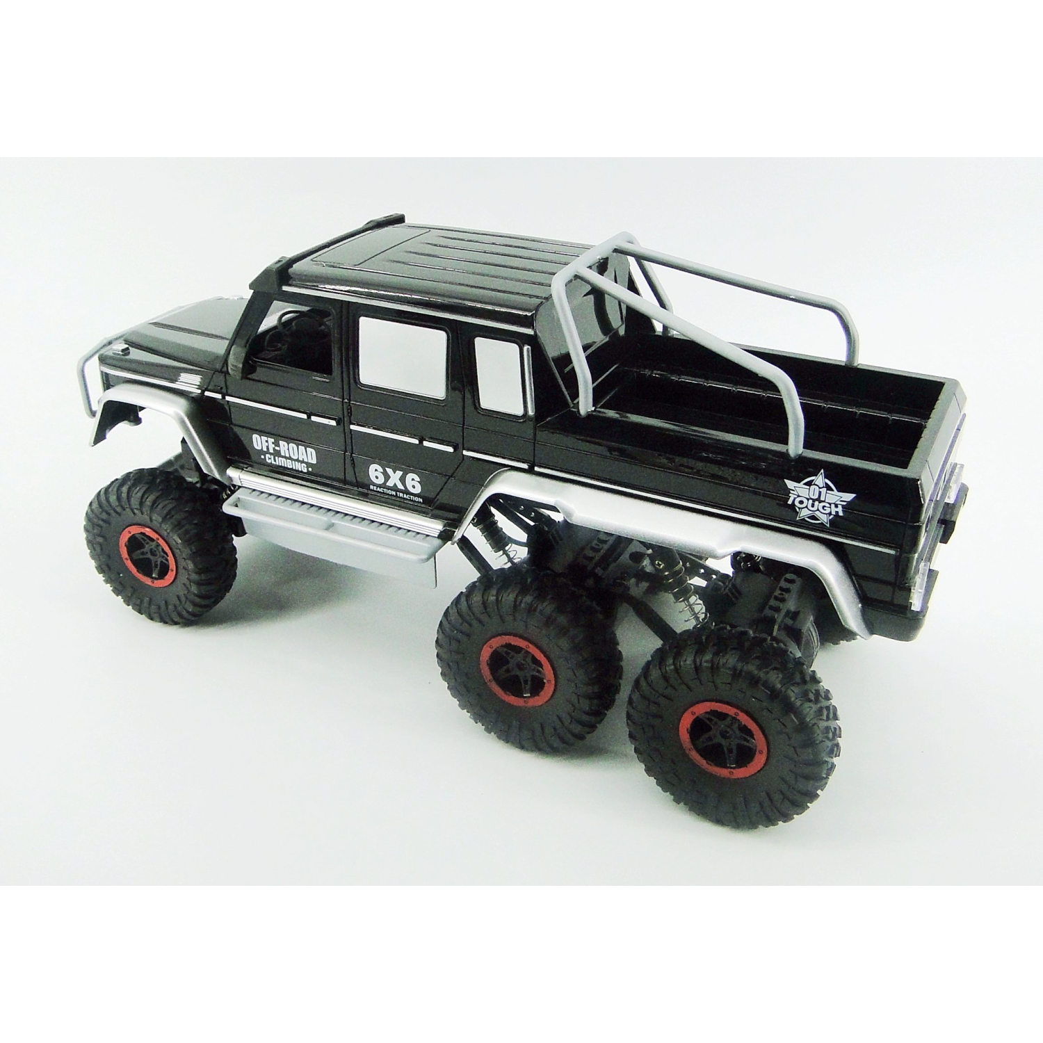 Camion de grimpeur 1:10 R/C à six cylindres - Noir