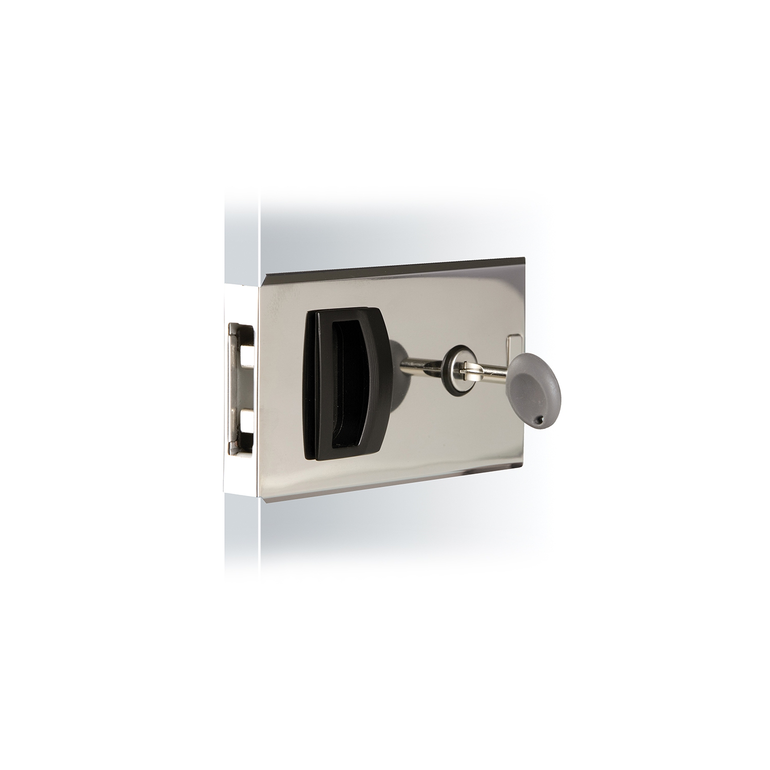 Southco Flush Sliding Door Latch - Square - Aluminum