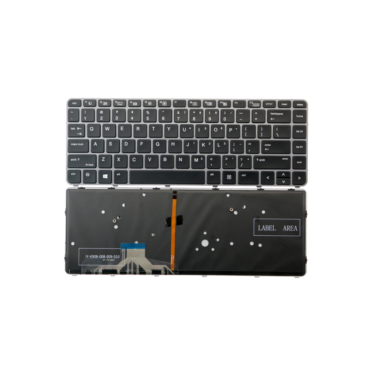 New HP EliteBook Folio 1040 G3 Silver Frame Black US EN Backlit Keyboard