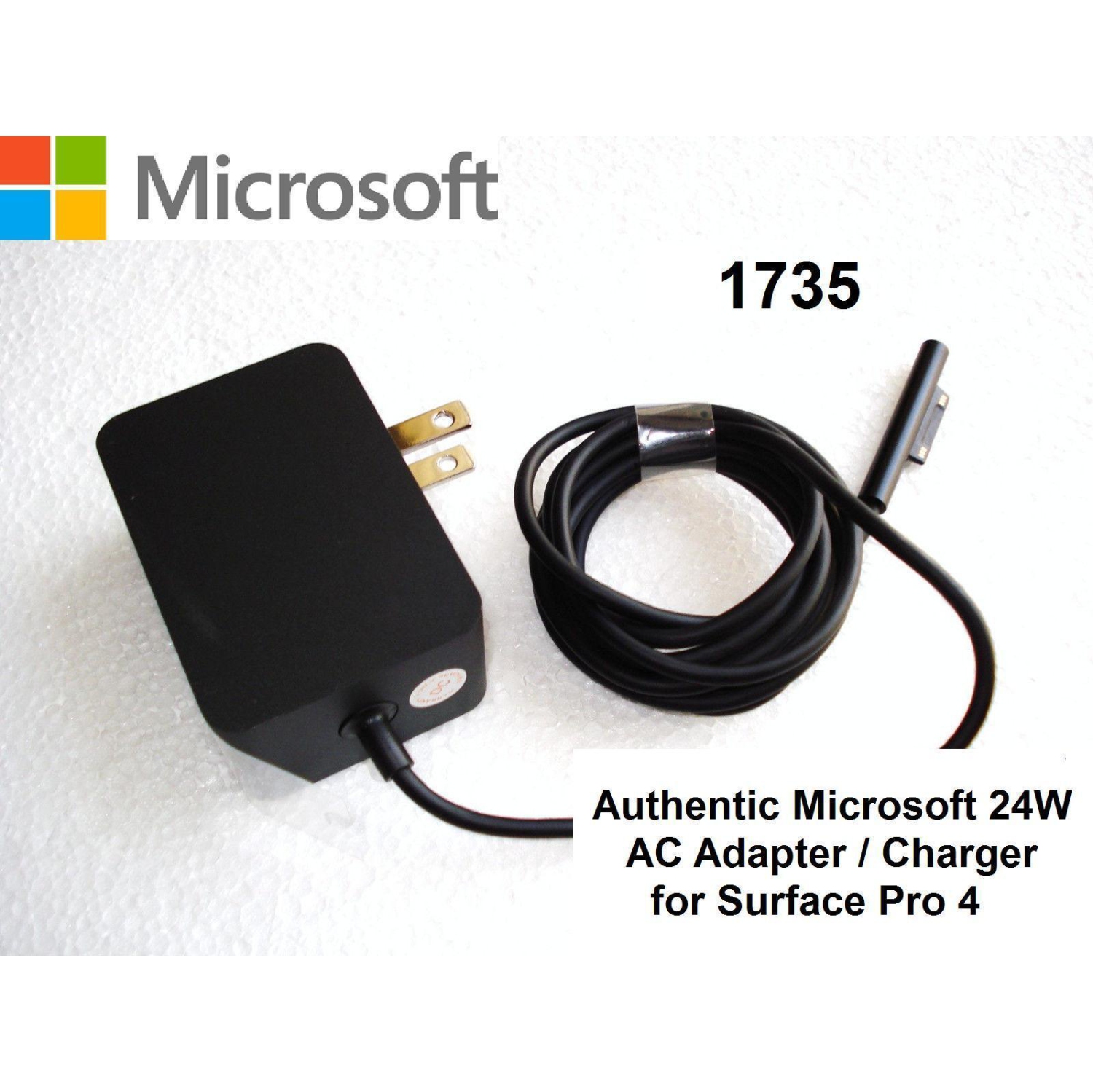 New Genuine Microsoft Surface Pro 4 AC Adapter Charger Surface 1735 15V 1.6A 24W