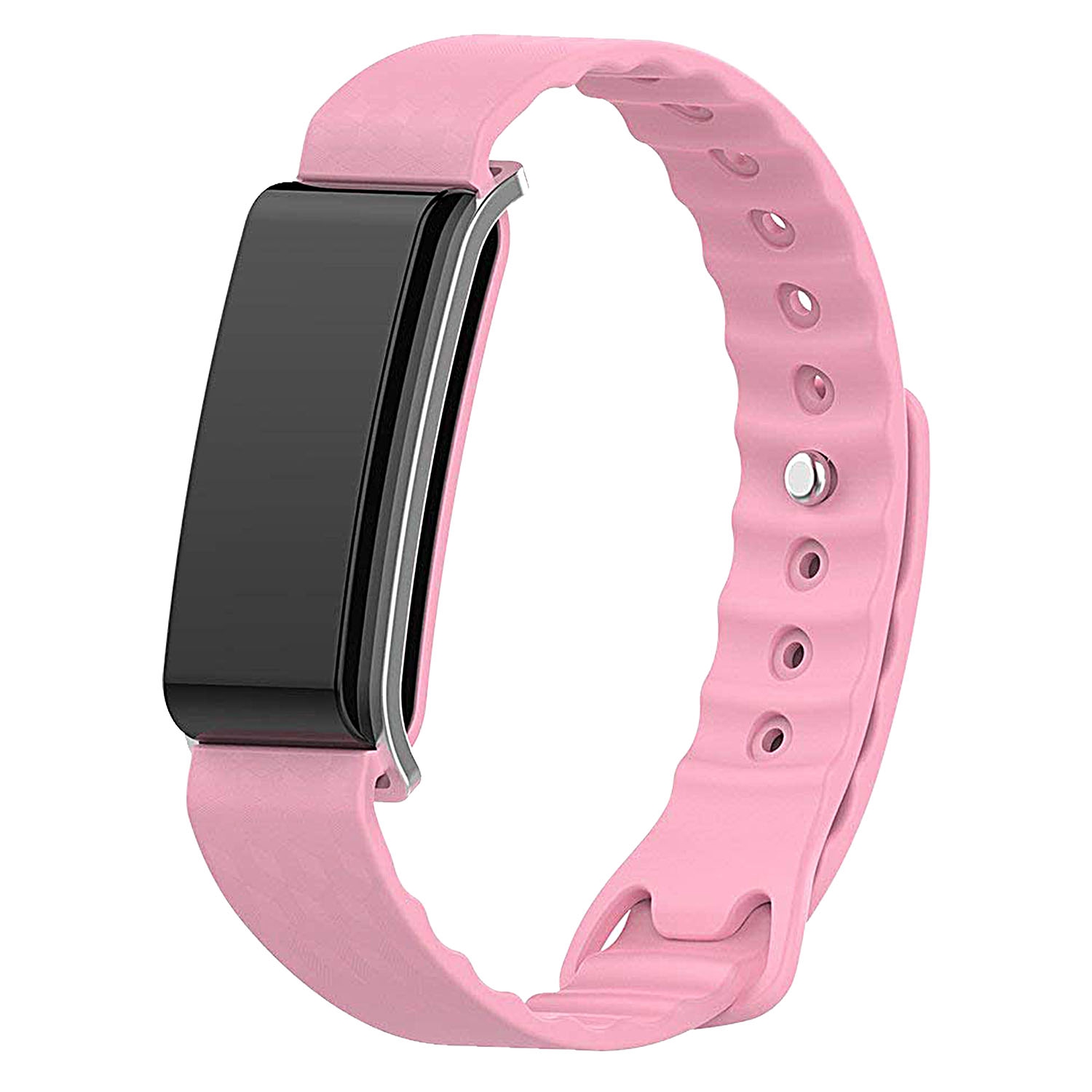 StrapsCo Classic Silicone Rubber Replacement Watch Strap for Huawei Honor/Color Band A2 - Pink