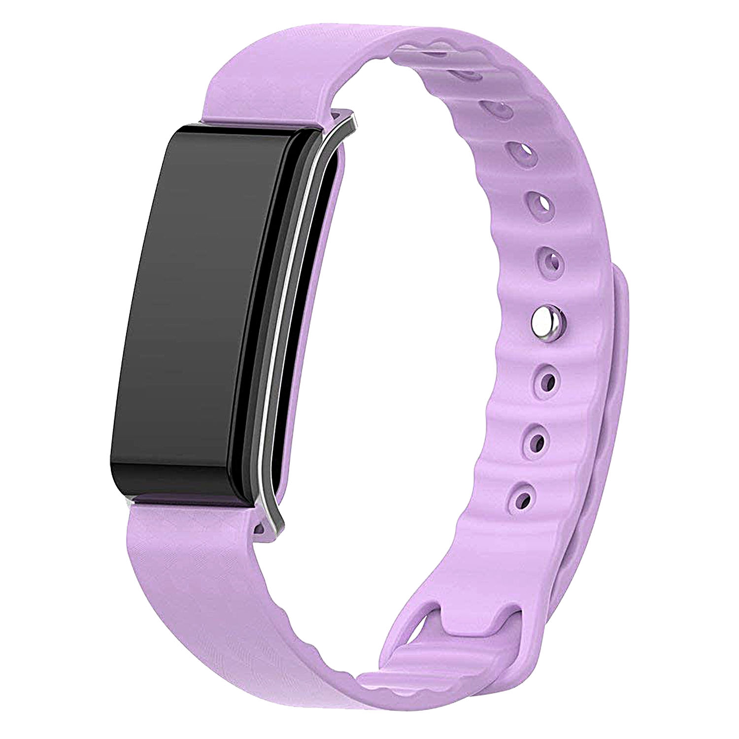 StrapsCo Classic Silicone Rubber Replacement Watch Strap for Huawei Honor/Color Band A2 - Purple
