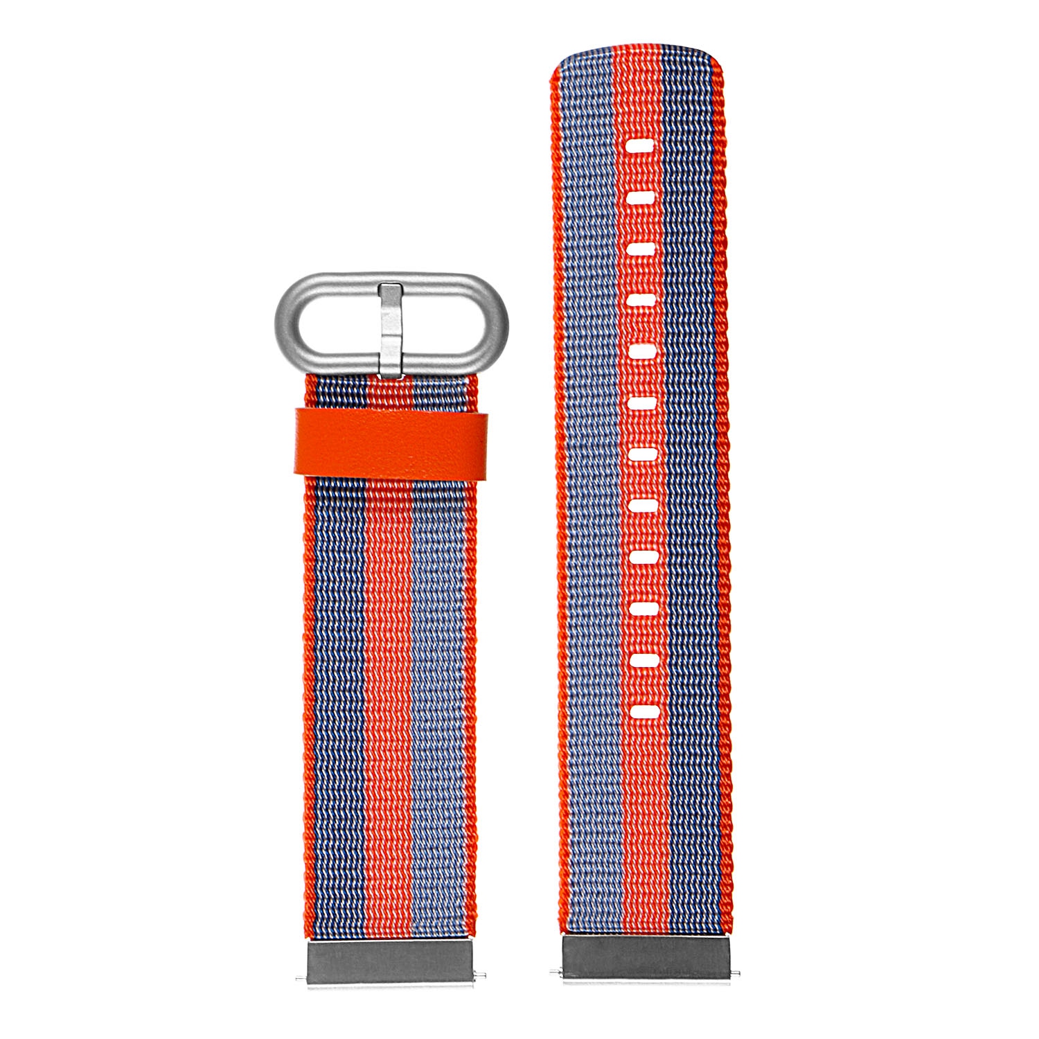 StrapsCo Ballistic Woven Nylon Replacement Watch Band Strap for Samsung Gear S2 Classic - Orange & Blue