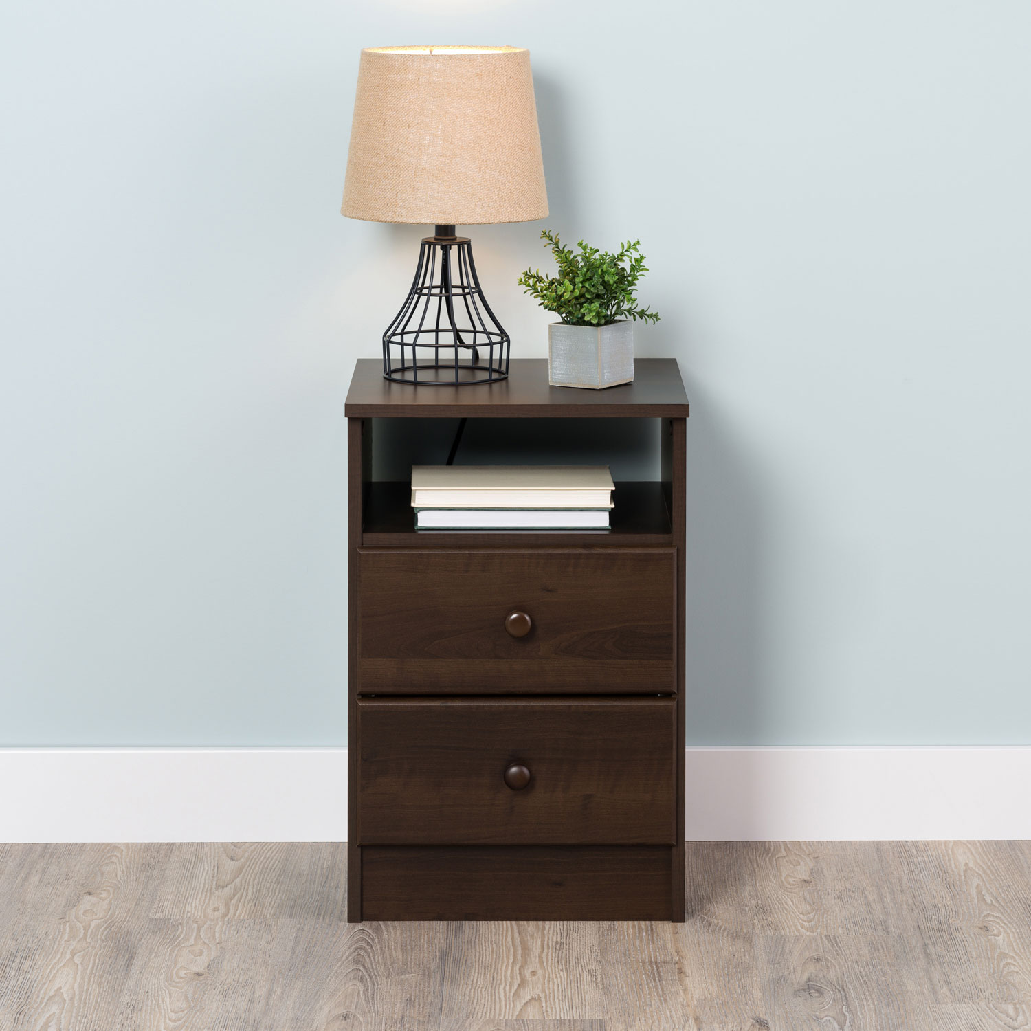 Astrid Transitional 2 Drawer Nightstand Espresso Best Buy Canada