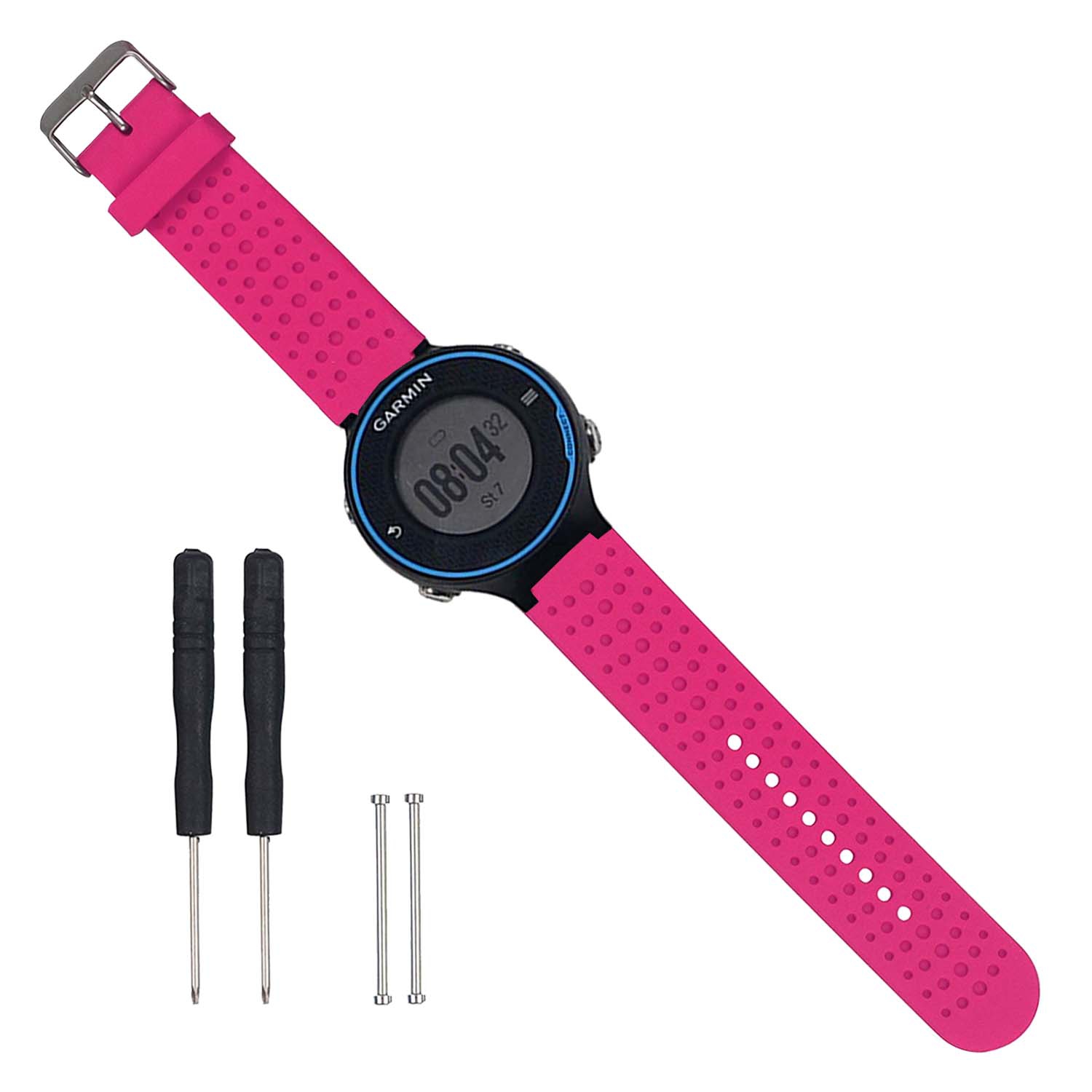 StrapsCo Classic Silicone Rubber Replacement Watch Band Strap for Garmin Forerunner 220 230 235 620 630 Fuchsia Best Buy Canada