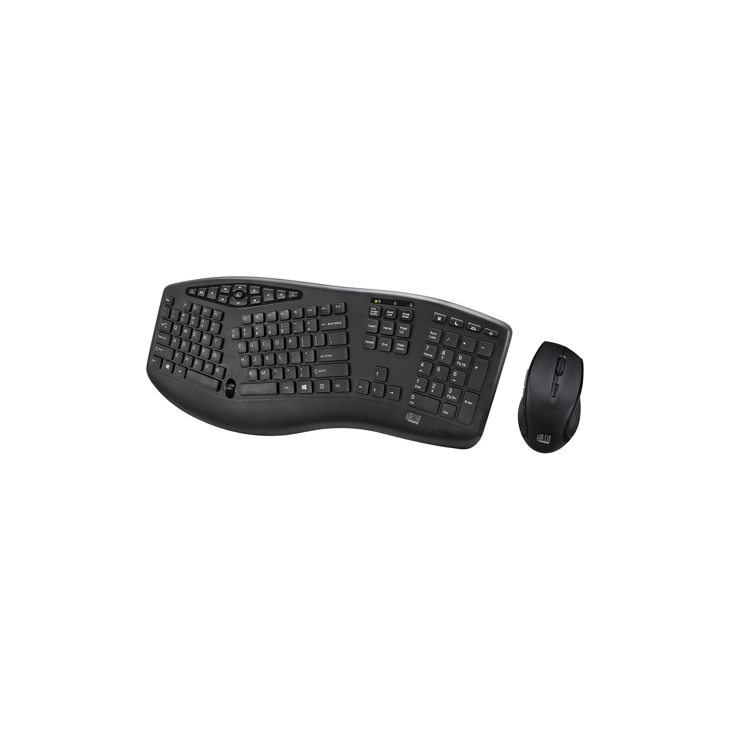 Adesso TruForm Wireless Ergonomic Keyboard And Optical Mouse