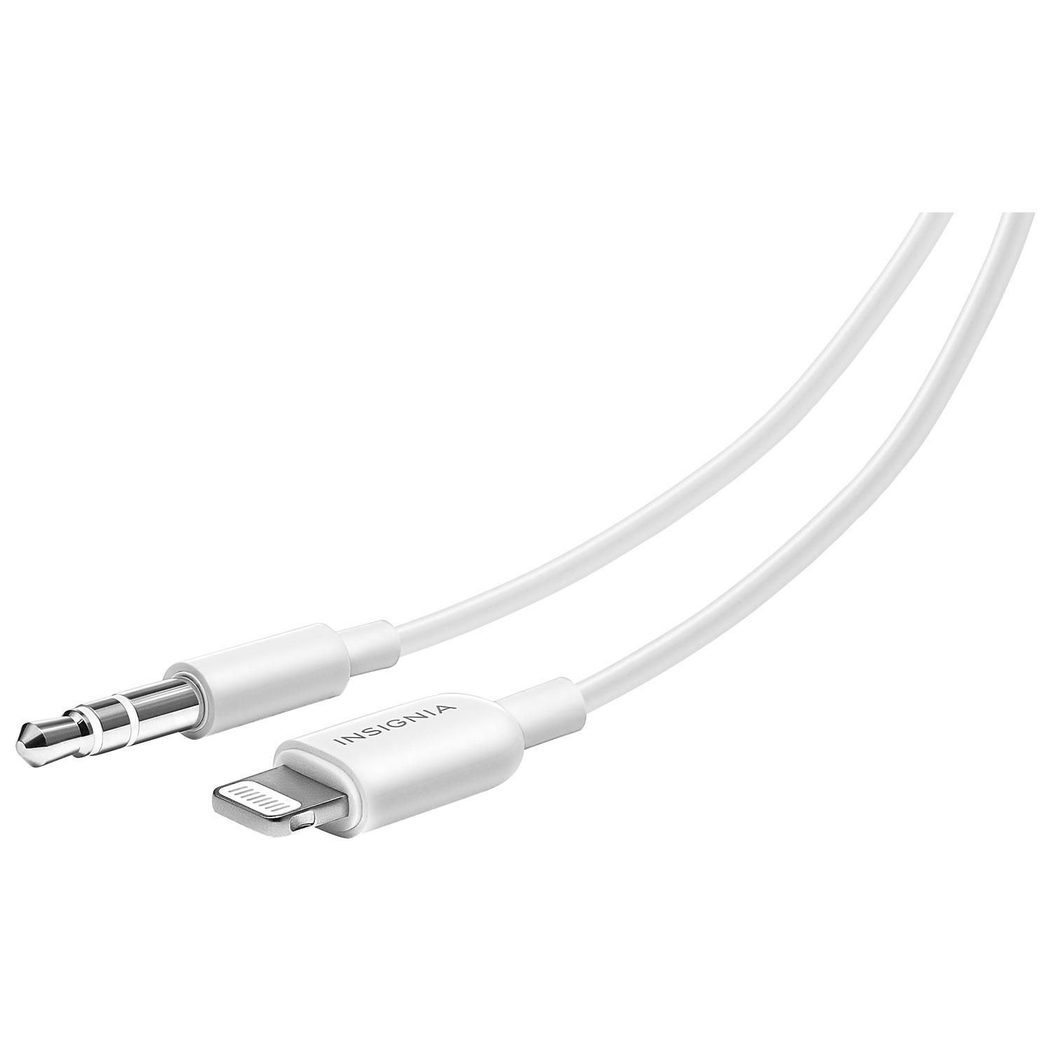 Insignia 0.9m Lightning/3.5mm Stereo Cable - White - Only at Best Buy