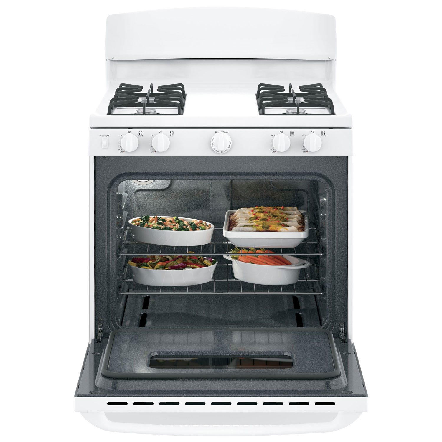 GE Profile 30" 4.8 Cu. Ft. Free-Standing Gas Range with Broiler Drawer - White