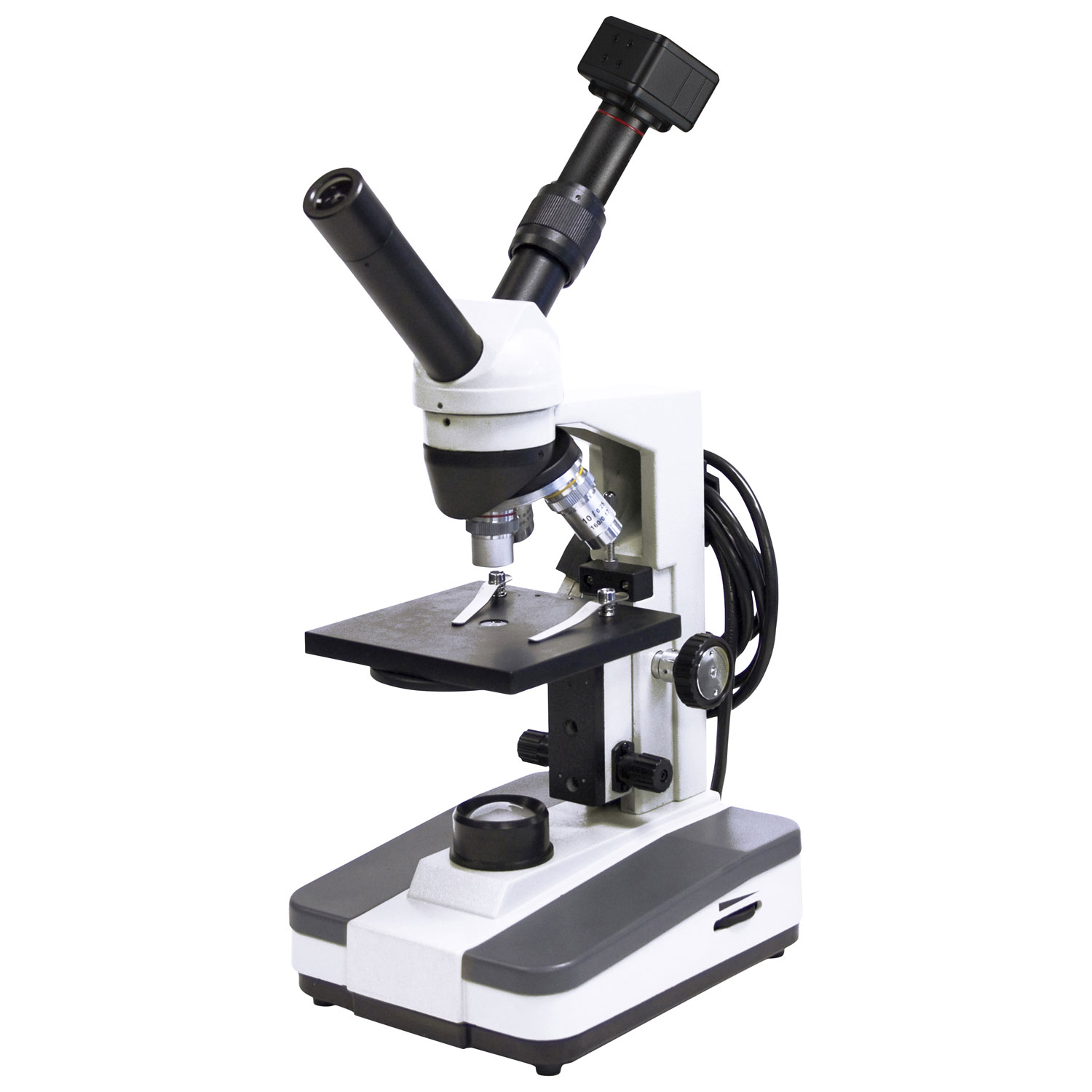 Microscope composé deux côtés 40x-400x avec caméra intégrée de Walter Products