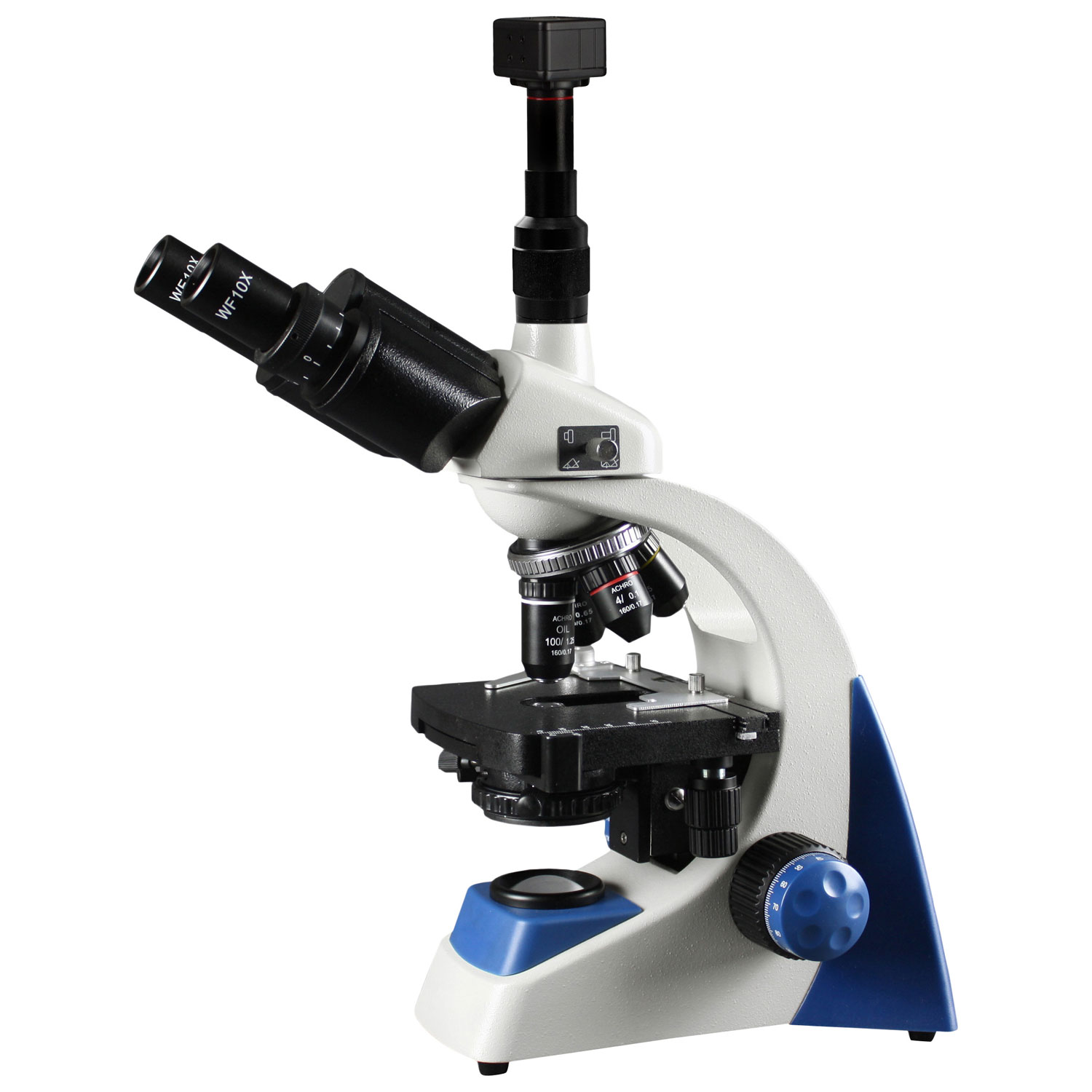 Walter Products 40x - 1000x Trinocular Compound Microscope with Built-in Camera