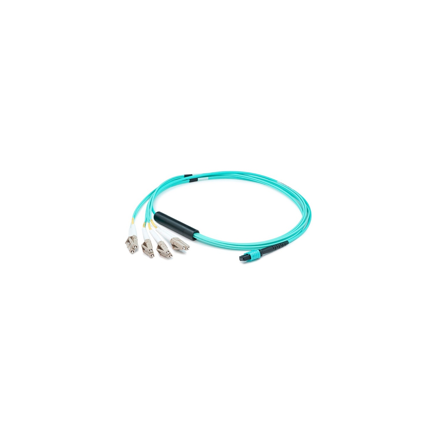 AddOn 10m MPO to 8xLC (Male) 8-strand Aqua OM4 Fiber Fanout Cable