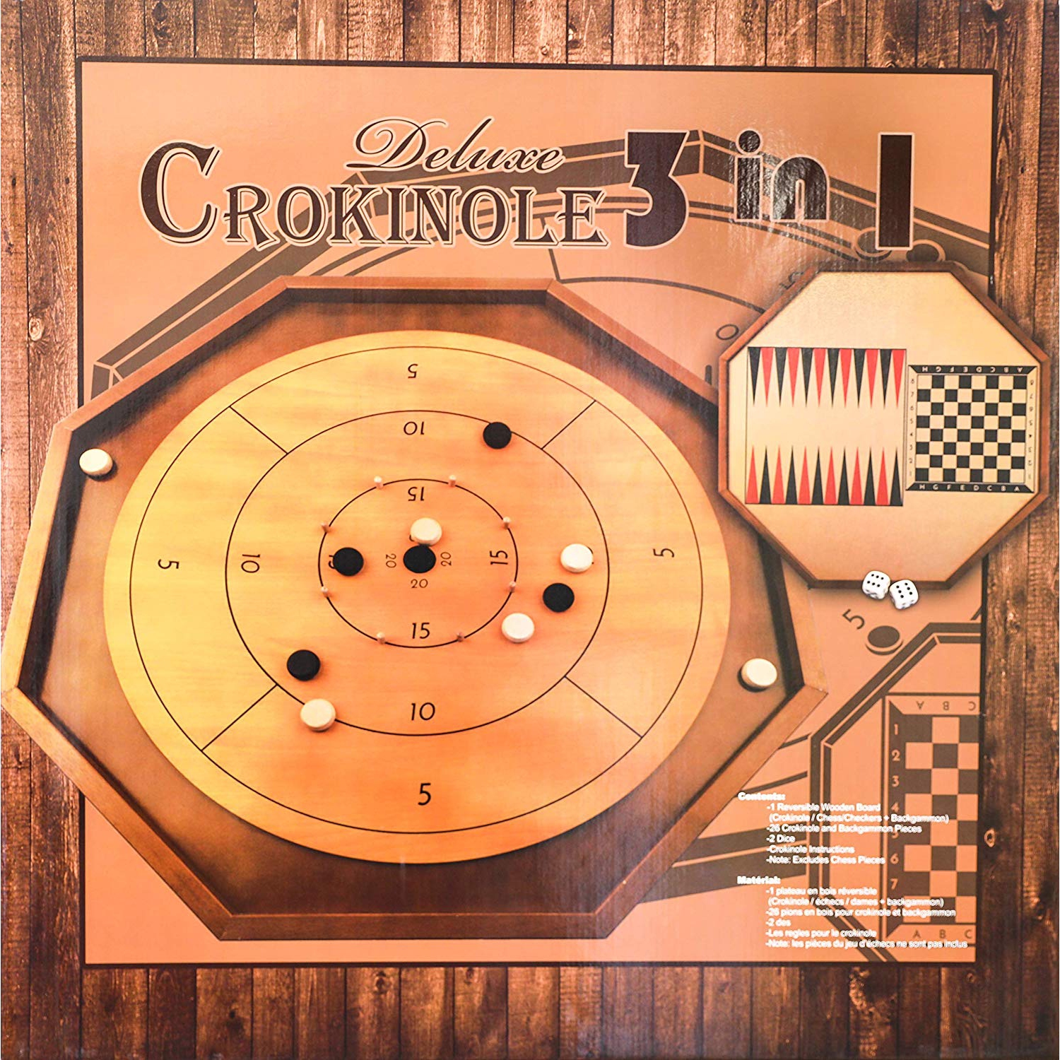 Deluxe CROKINOLE 3 in 1