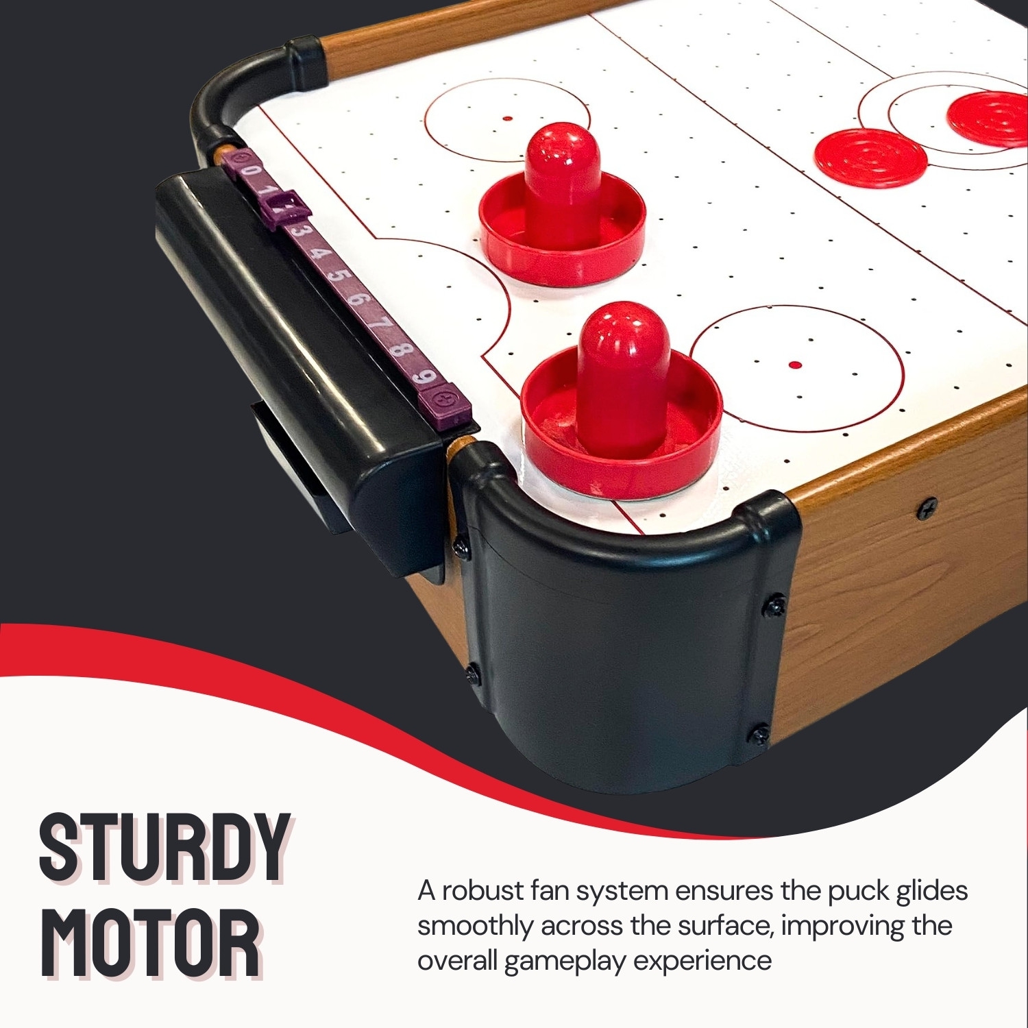 Ensemble de jeu de table de hockey sur coussin d'air Tradeopia - amusez-vous à la maison