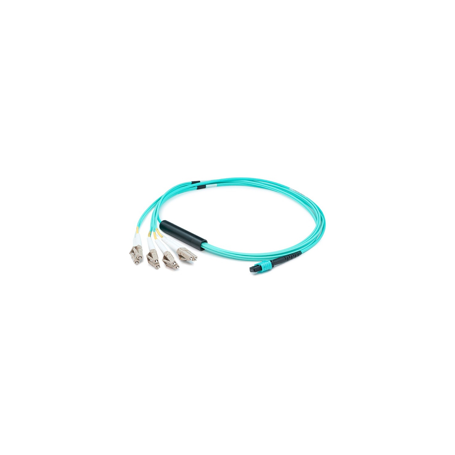 AddOn 20m MPO to 8xLC (Male) 8-strand Aqua OM4 Fiber Fanout Cable