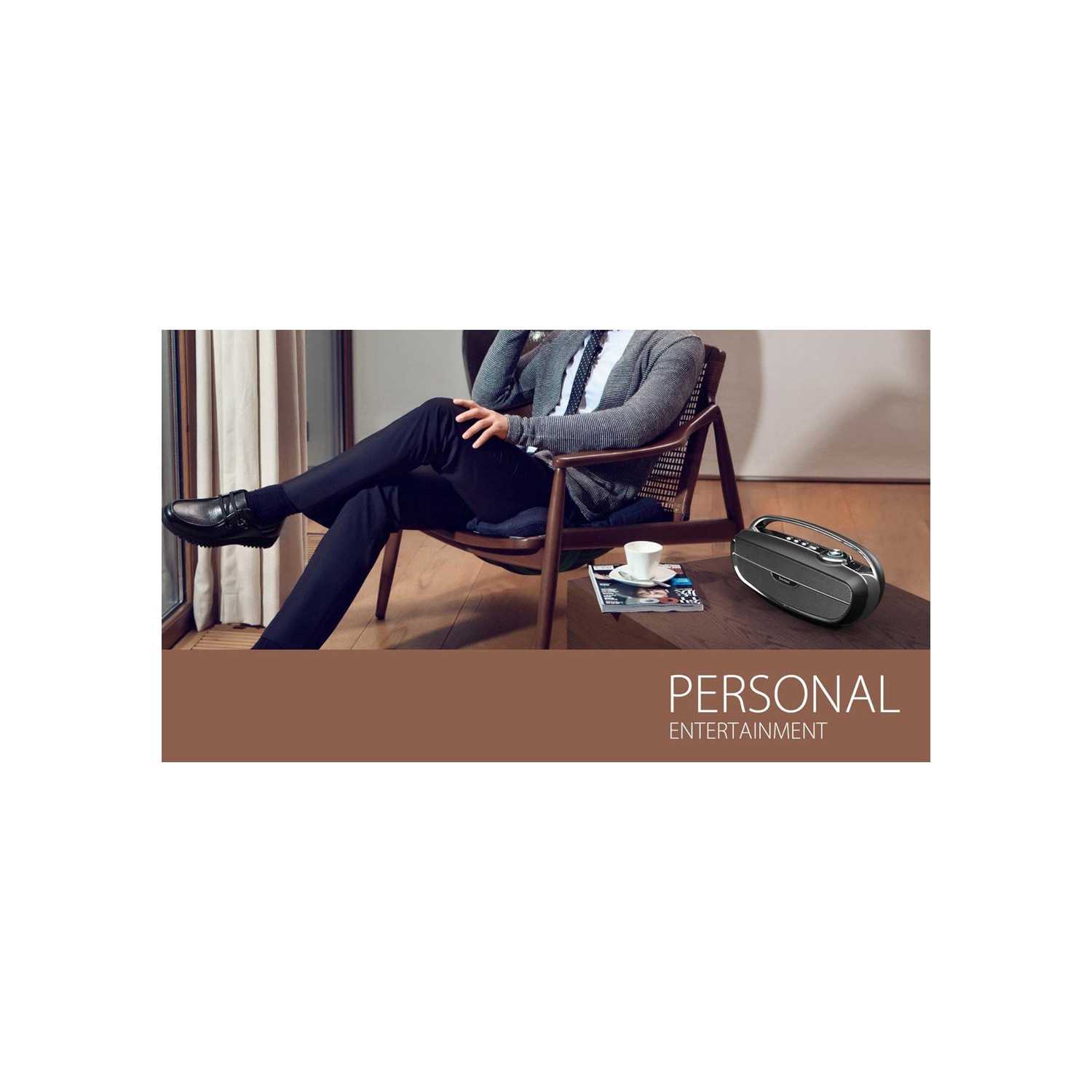 SHABA Retro Style Wireless Stereo Speaker - Black