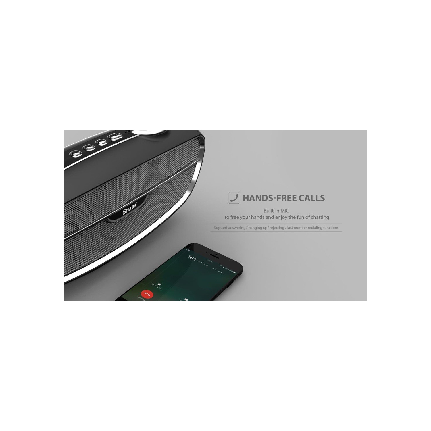 SHABA Retro Style Wireless Stereo Speaker - Black