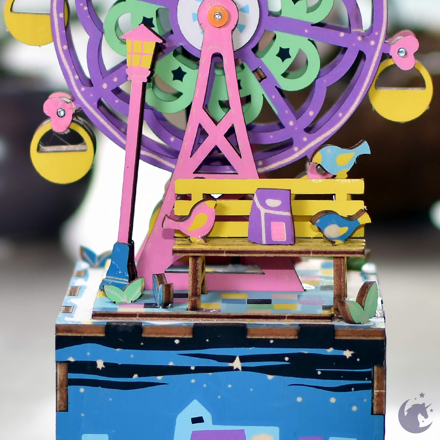 Boîte à musique en bois à faire soi-même - grande roue