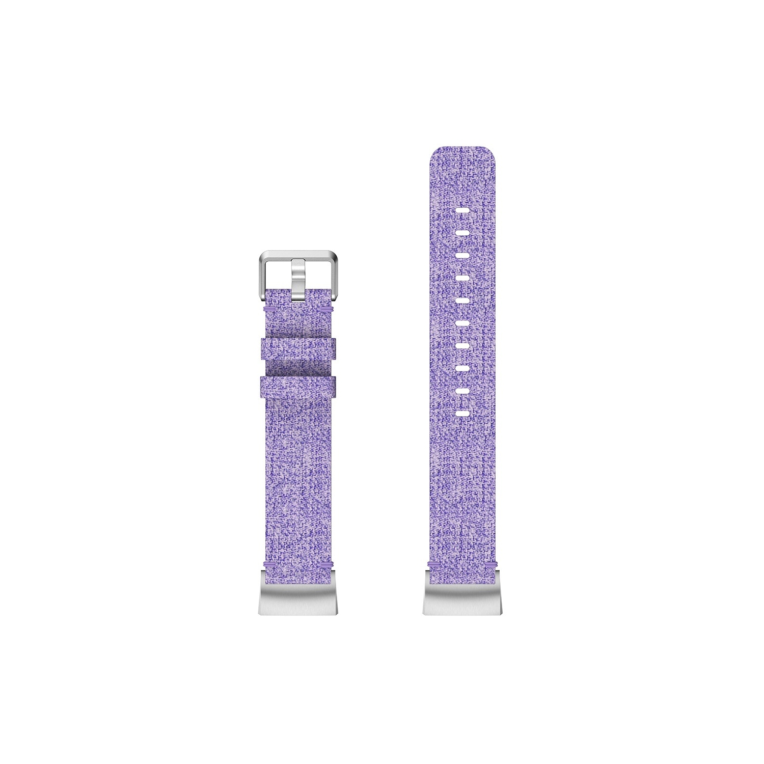 StrapsCo Woven Canvas Watch band Strap for Fitbit Charge 3 - Purple