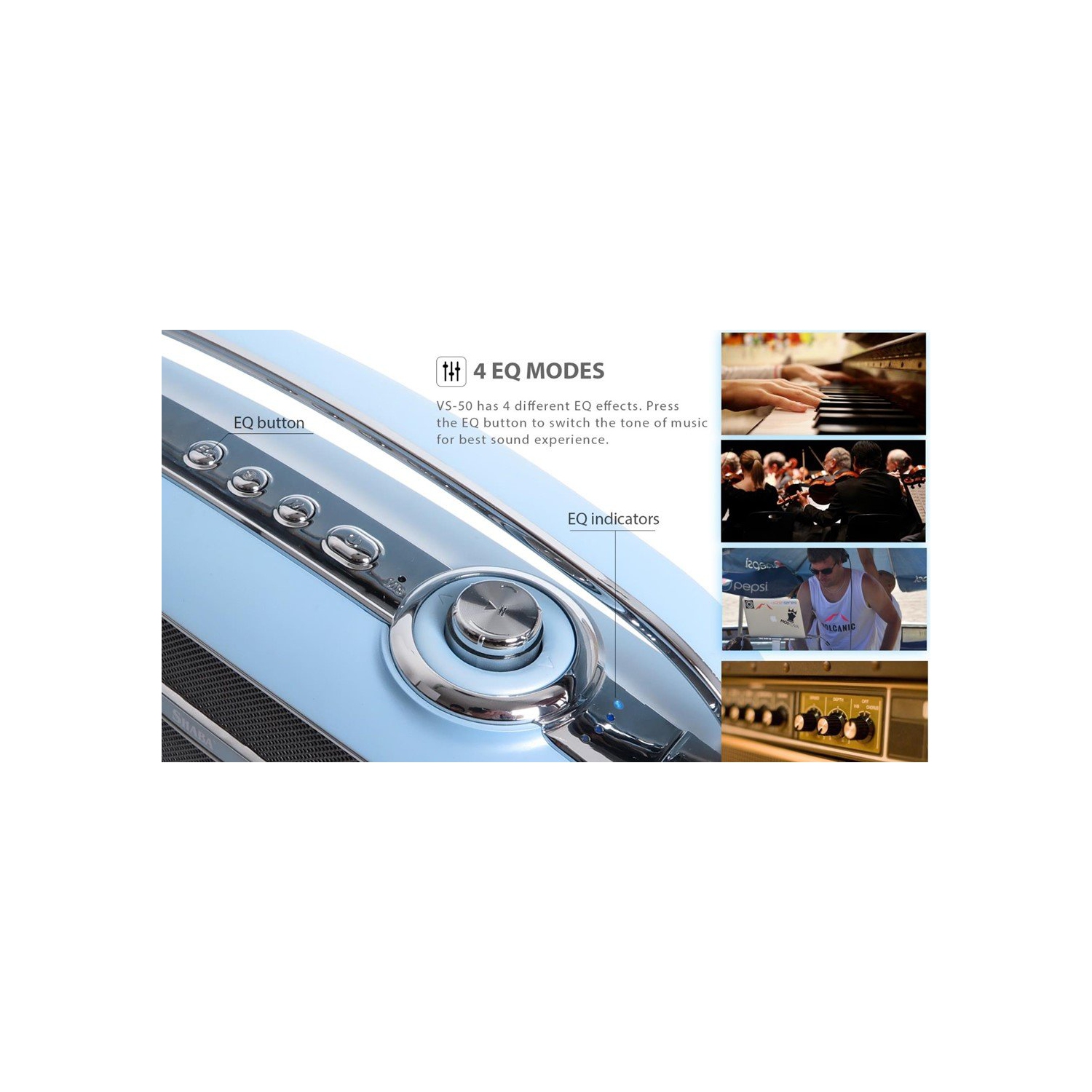 SHABA Retro Style Wireless Stereo Speaker - Red