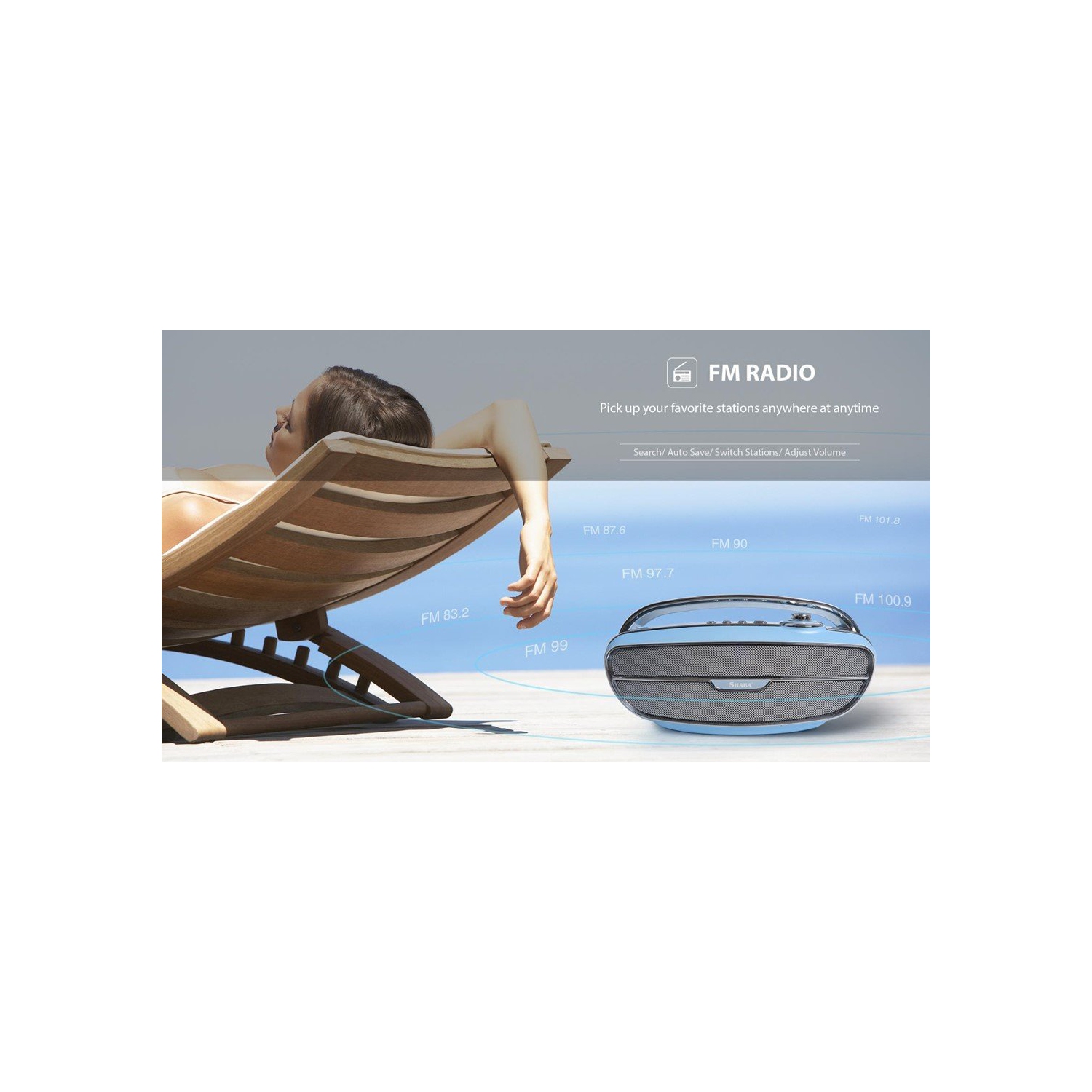 SHABA Retro Style Wireless Stereo Speaker - Red