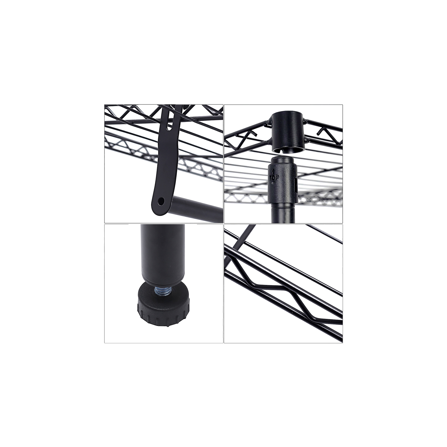 Freestanding Metal Hanging Storage Organizer Rack Wardrobe with Shelves, 3 Hanging Rod Adjustable Utility Closet Organizer Garment Rack