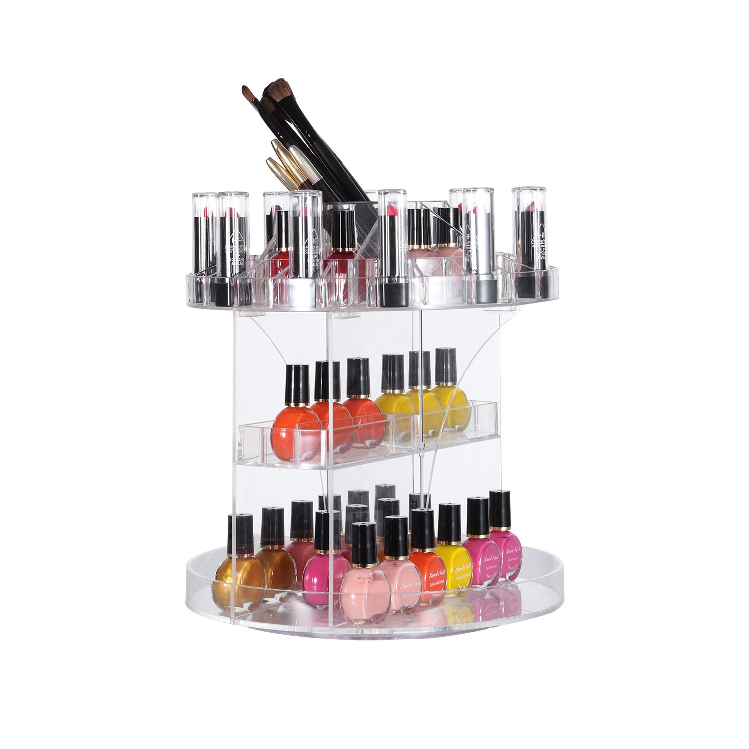 360 Degree Rotating Acrylic Organzier for Multi-Function Makeup Organizer Cosmetic Storage Box
