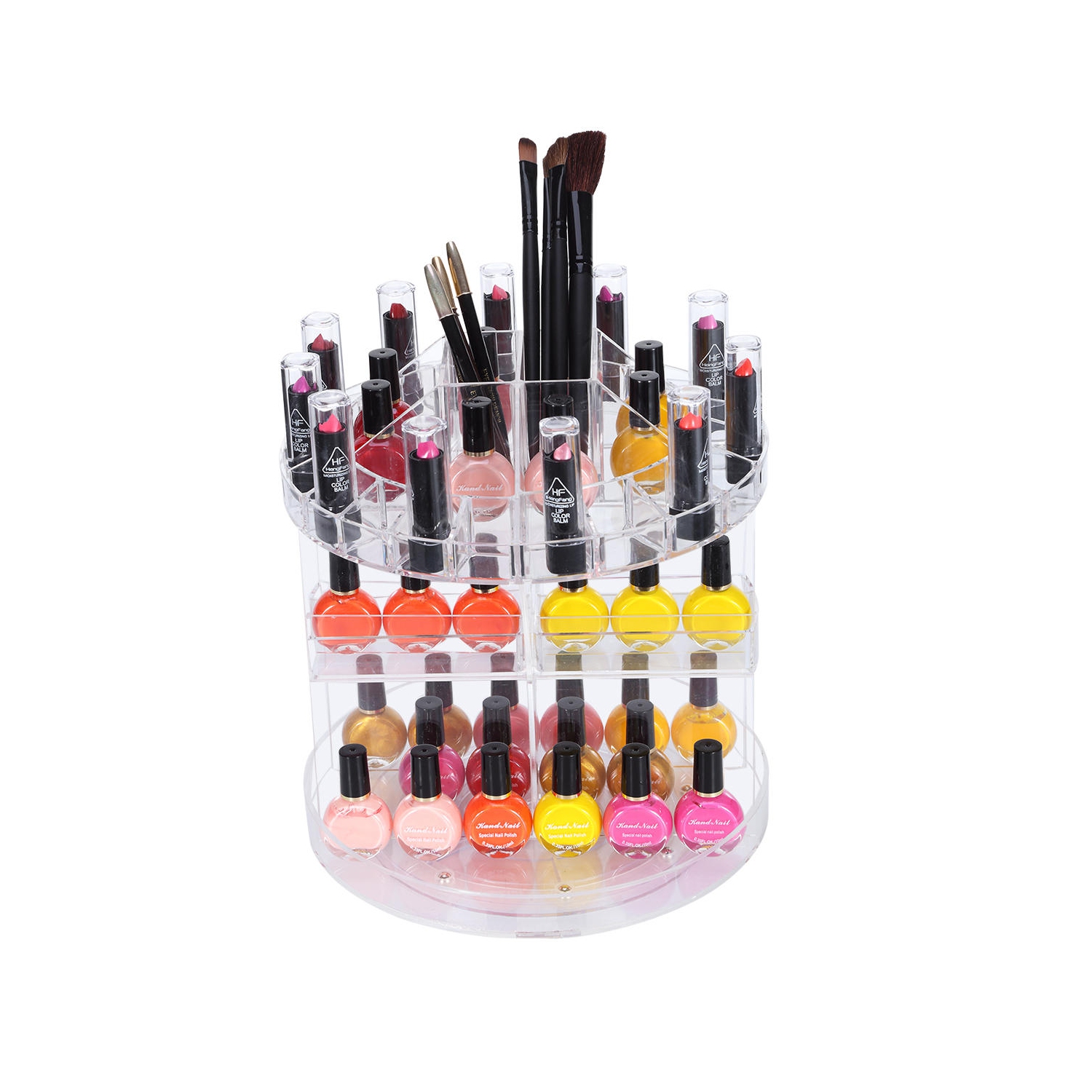 360 Degree Rotating Acrylic Organzier for Multi-Function Makeup Organizer Cosmetic Storage Box