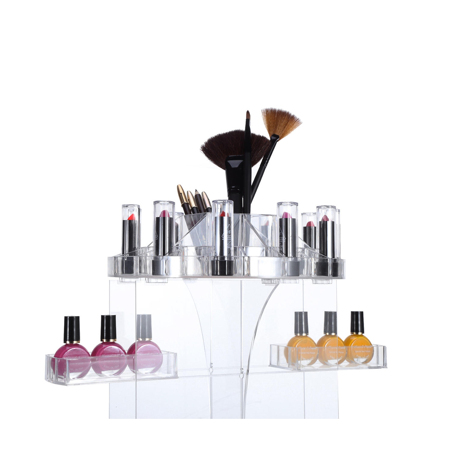 360 Degree Rotating Acrylic Organzier for Multi-Function Makeup Organizer Cosmetic Storage Box