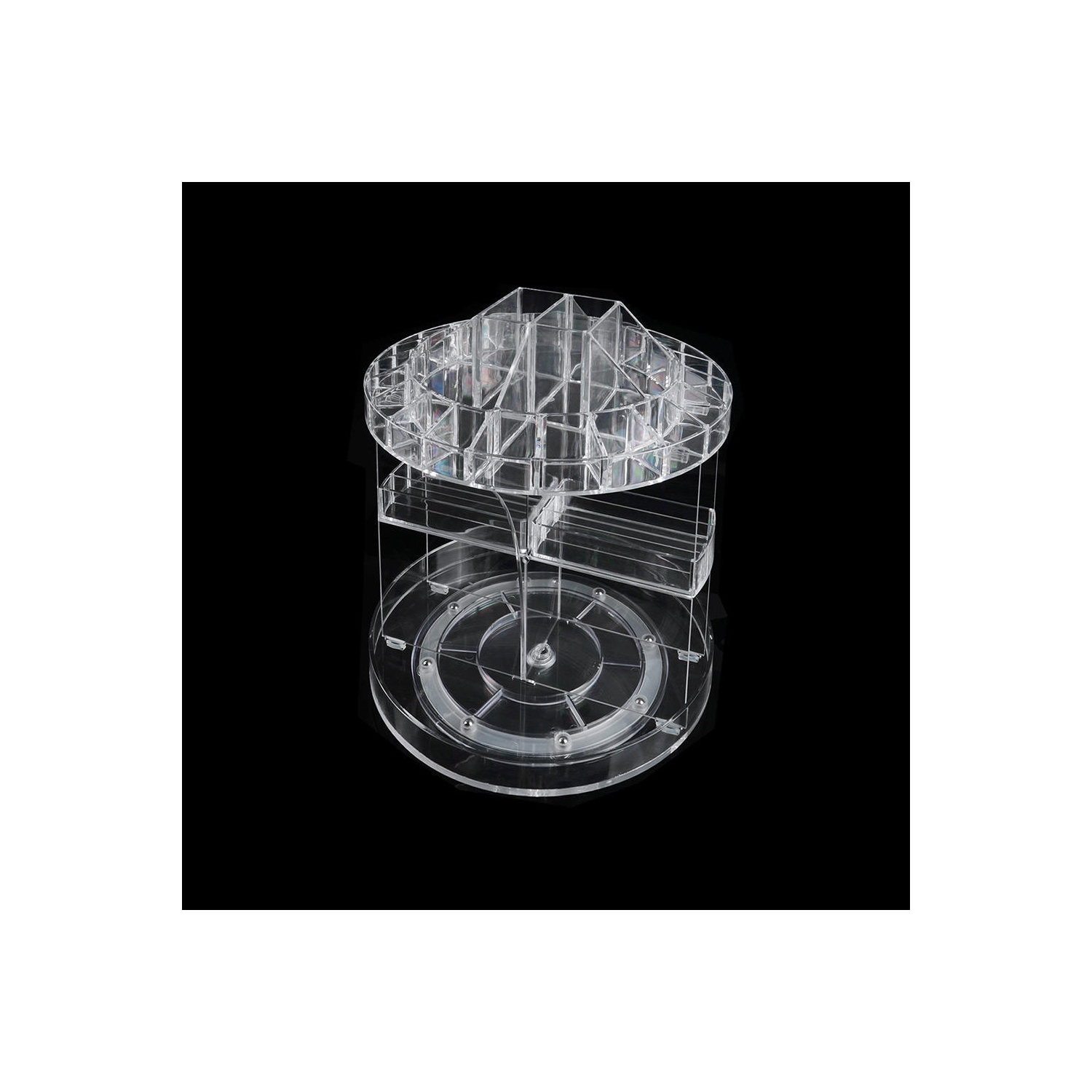 360 Degree Rotating Acrylic Organzier for Multi-Function Makeup Organizer Cosmetic Storage Box