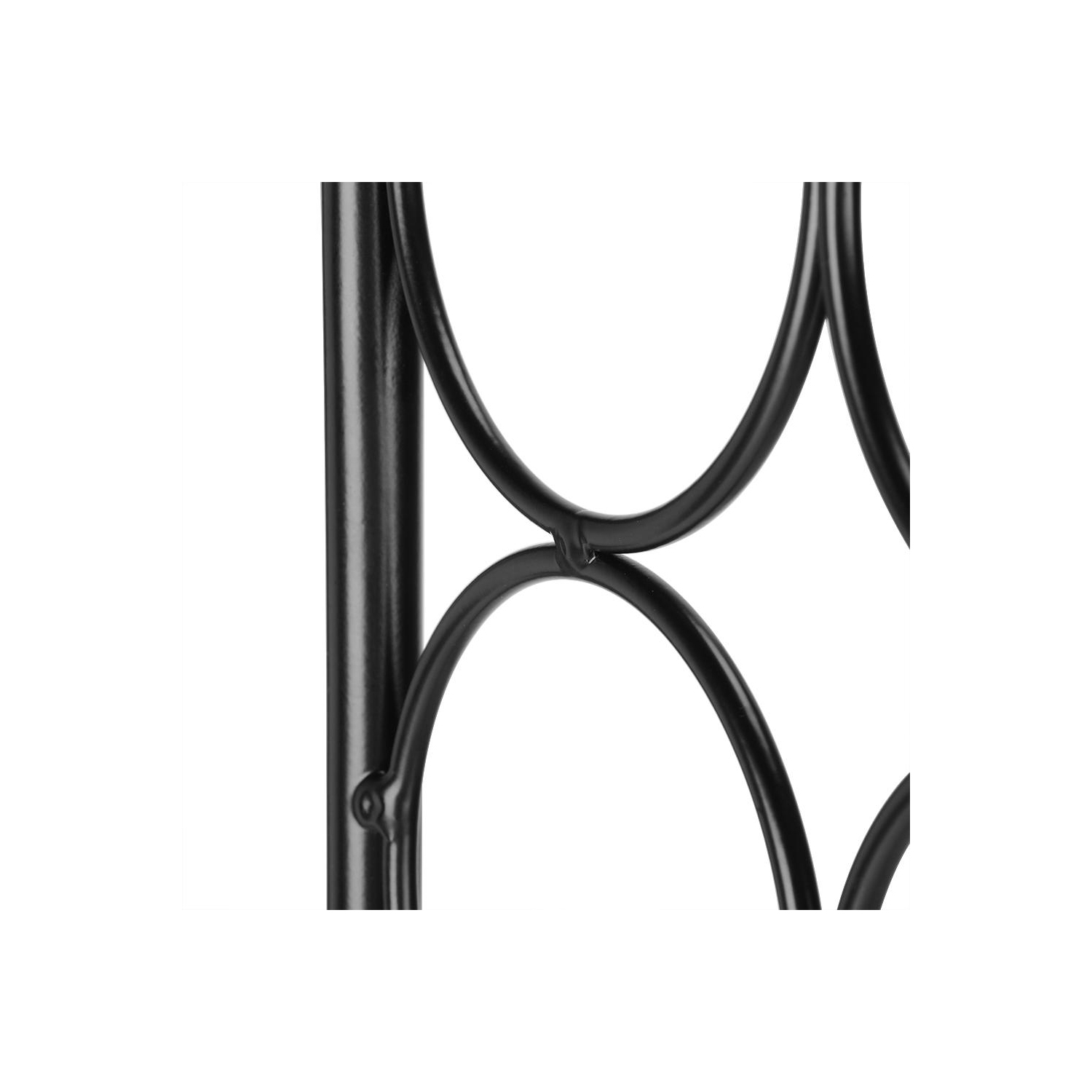 Porte-bouteilles en métal pour 23 bouteilles, porte-bouteilles arqué autoportant avec 4 pieds réglables pour le salon à usage personnel, noir