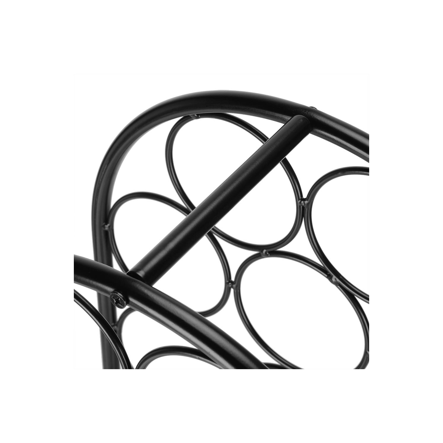 Porte-bouteilles en métal pour 23 bouteilles, porte-bouteilles arqué autoportant avec 4 pieds réglables pour le salon à usage personnel, noir