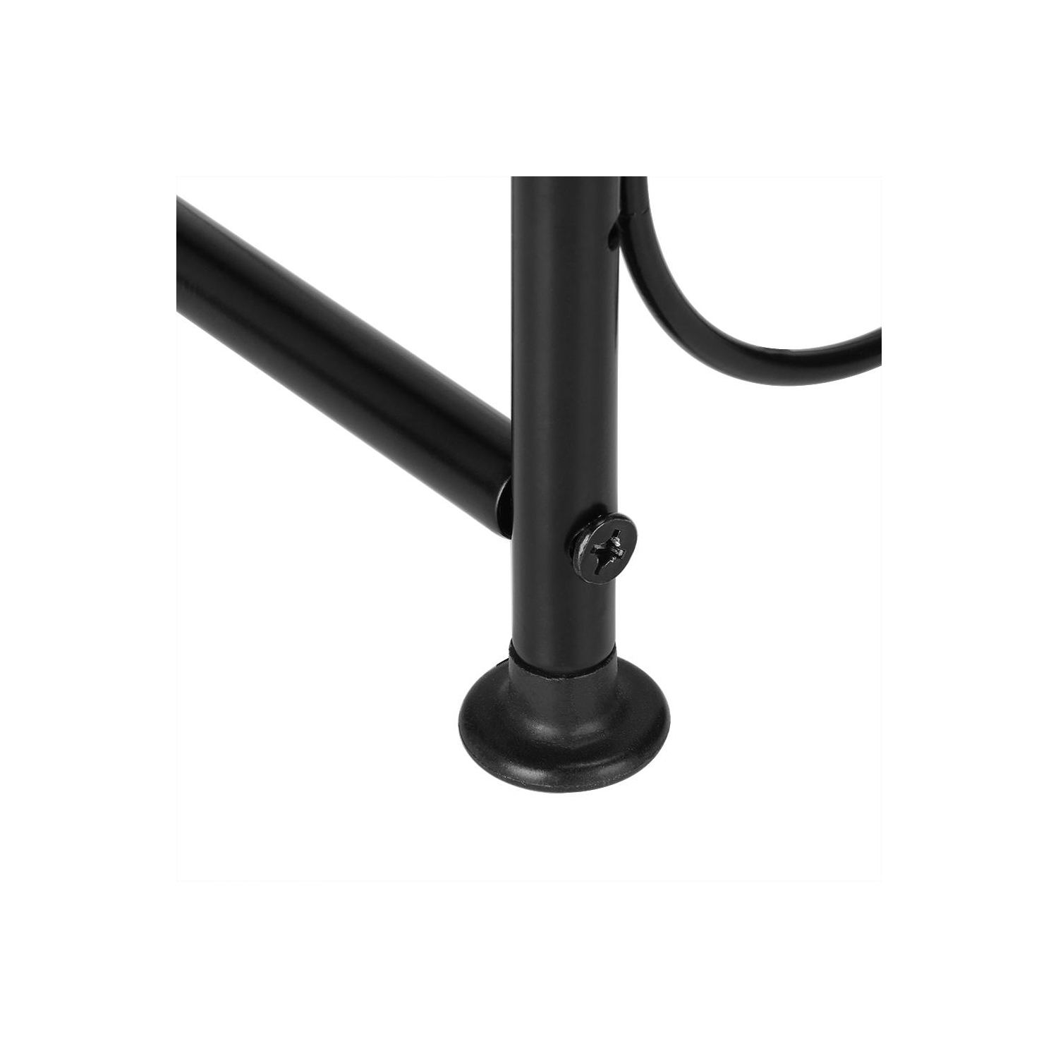 Porte-bouteilles en métal pour 23 bouteilles, porte-bouteilles arqué autoportant avec 4 pieds réglables pour le salon à usage personnel, noir