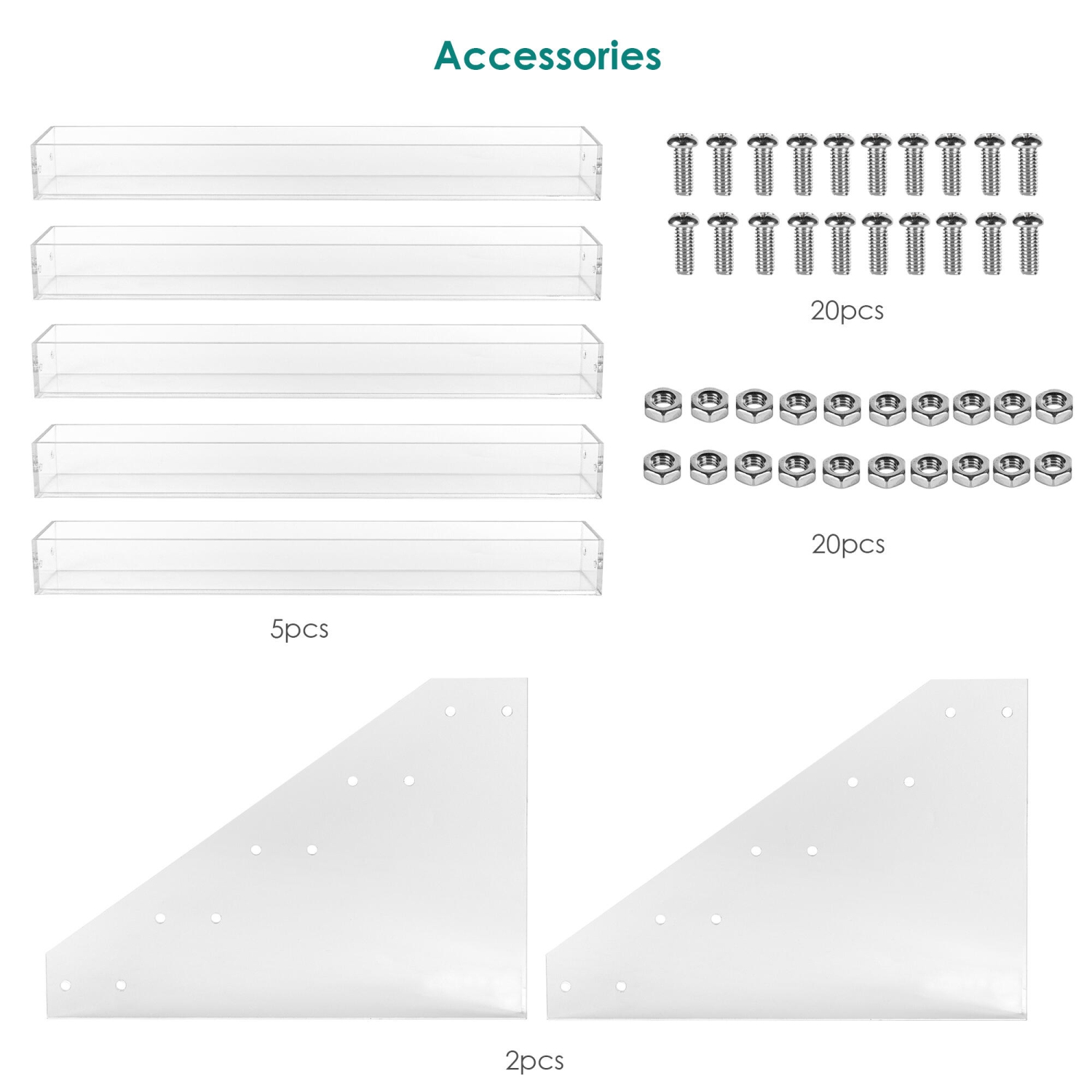 5 Tier Acrylic Lipstick Organizer, Nail Polish Makeup Case Cosmetic Stand Display Rack Holder