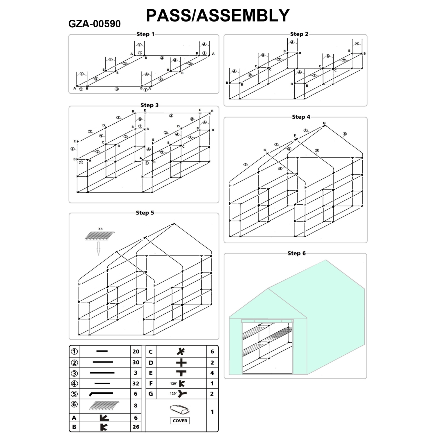 Grand serre-poulailler de 61 x 55 x 78 po, 2 Tiers, maison verte à 8 tablettes avec porte à fermeture à glissière enroulable pour fleurs de fines