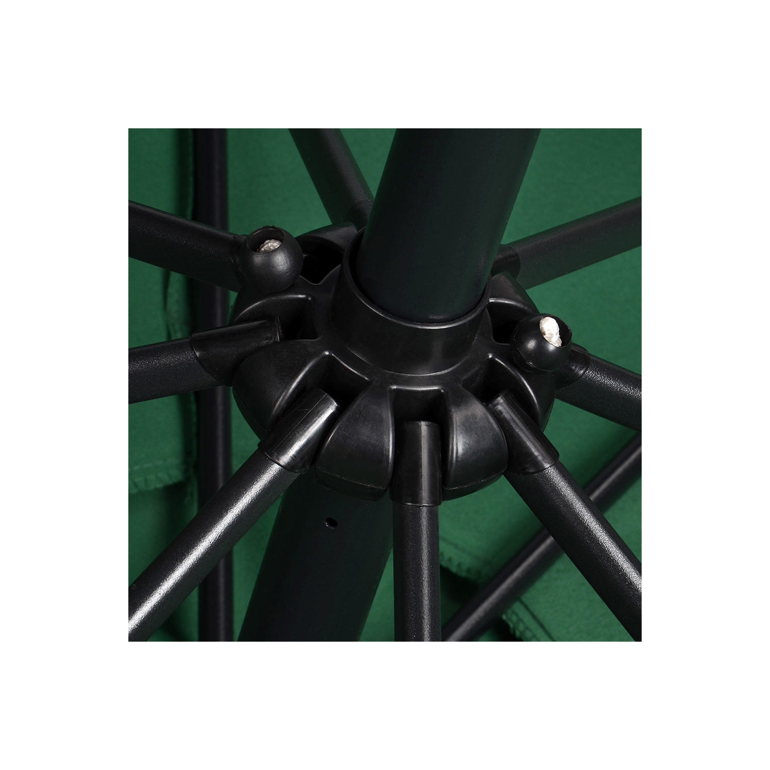 9 Ft Market Patio Umbrella with Tilt and Crank, Centred Umbrellas Outdoor Parasol Sun Shelter Table Umbrella with 8 Sturdy Ribs - Green