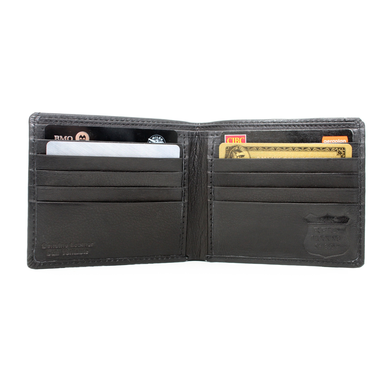 ASHLIN® DESIGNER | BERNARD portefeuille à deux sections à protection RFID, 10 pochettes pour cartes