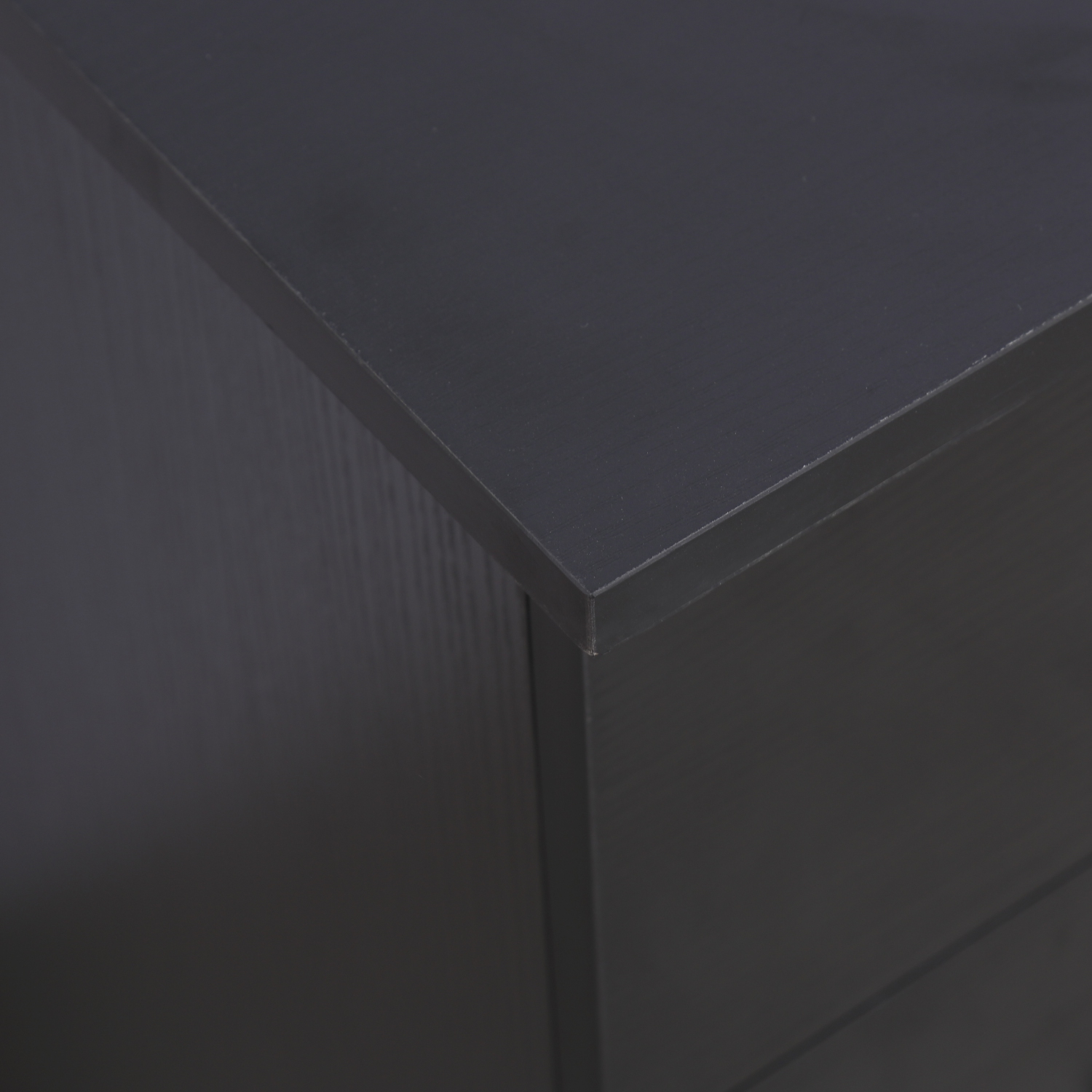 HOMCOM Computer Desk with 3-Tier Storage Shelves, 47 Inches Home Office Desk with Drawers, Study Writing Table, Black