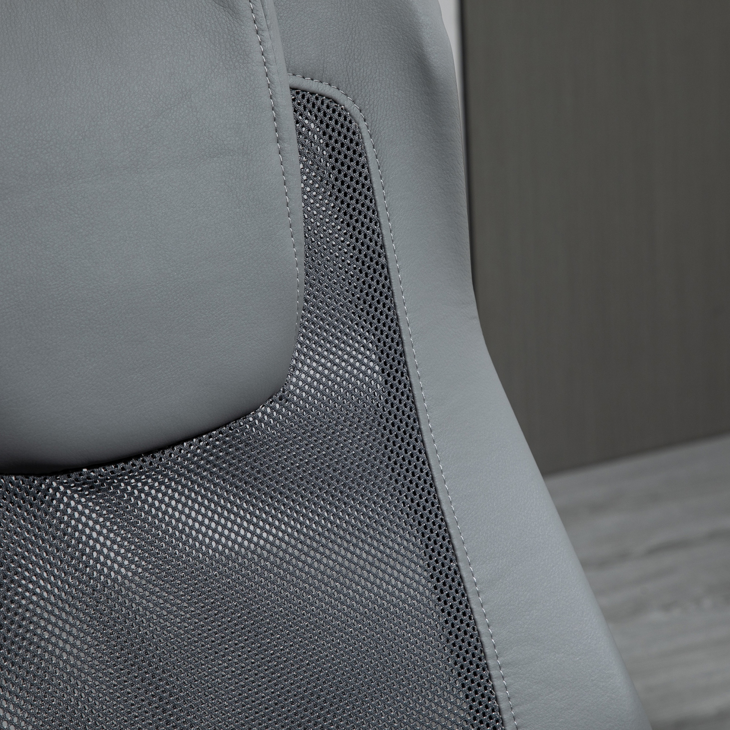 Vinsetto Chaise de Bureau à Dossier Haut en Maille Ergonomique Siège de Bureau d'Ordinateur Épais Rembourré Appui-Tête avec Accoudoir Bureau Gris