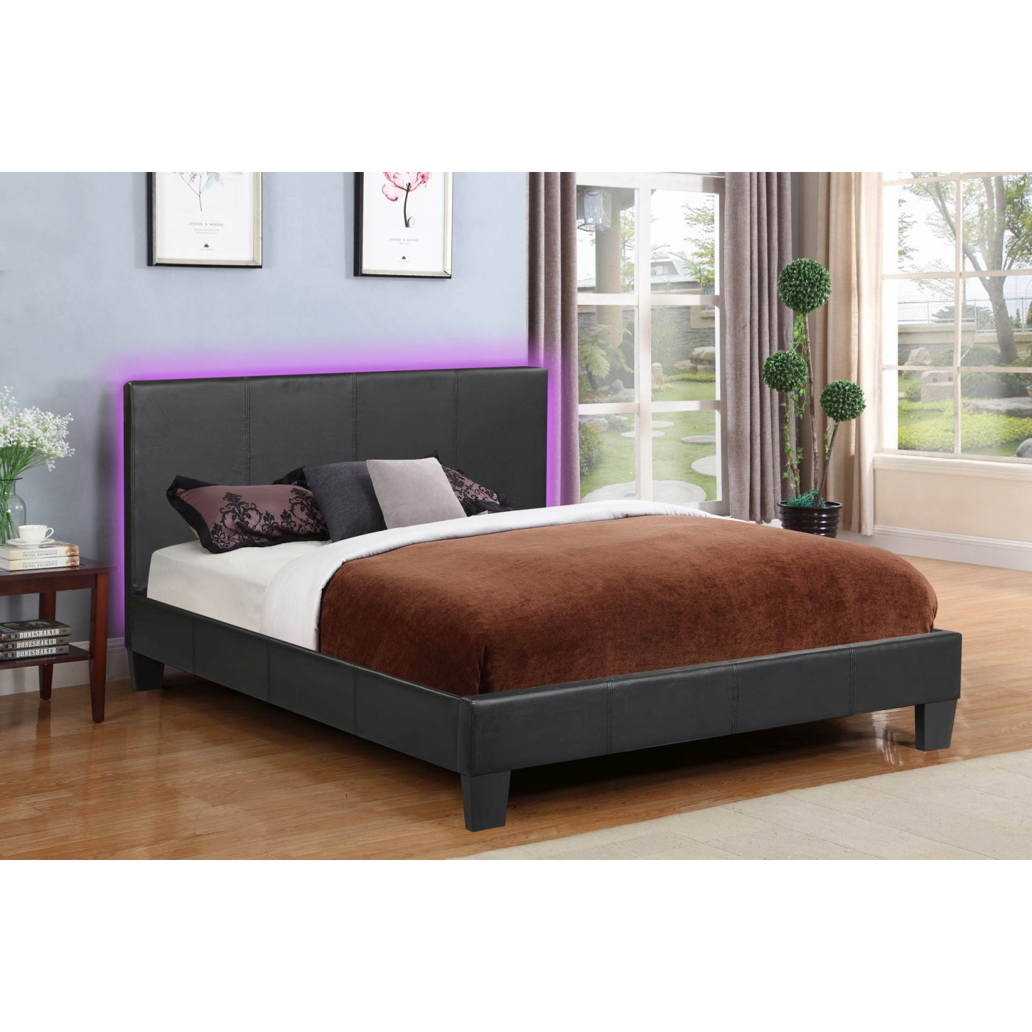 Husky® Value Upholstered Platform Bed – Queen - Black