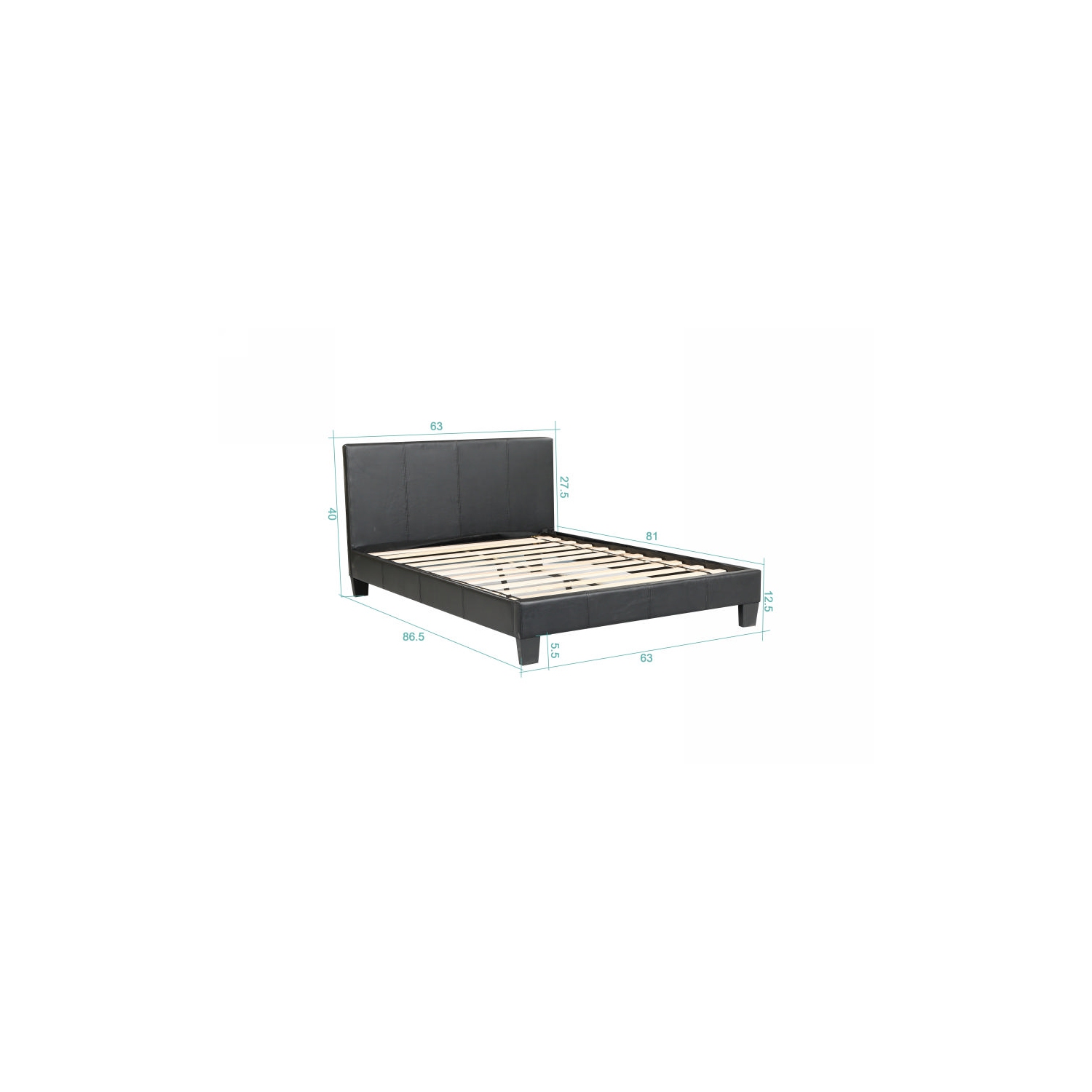 Husky® Value Upholstered Platform Bed – Queen - Black