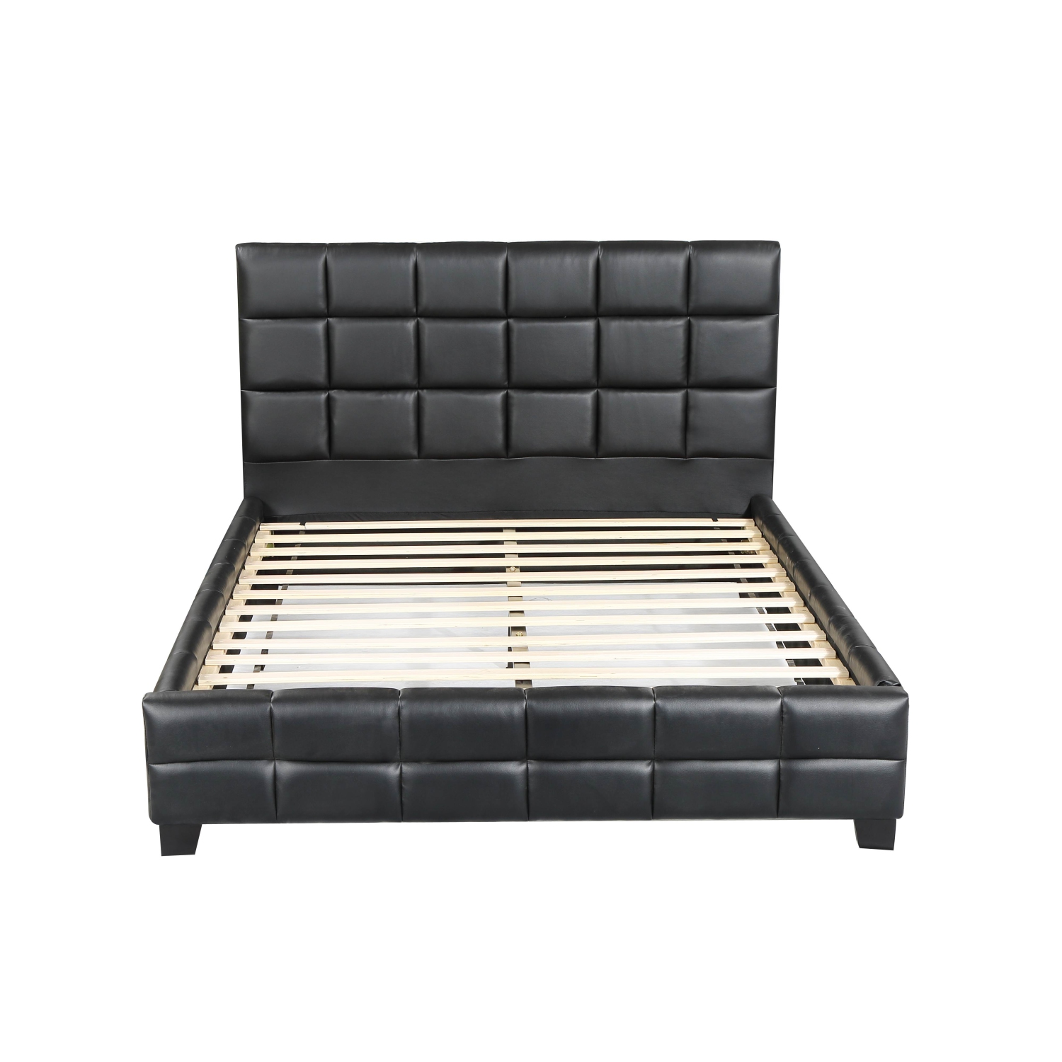Husky® Amelia Upholstered Platform Bed – Double - Black