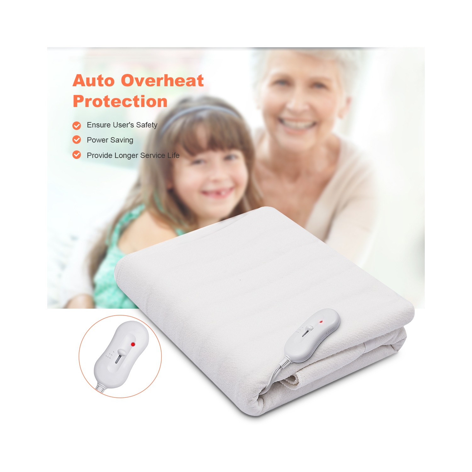 Costway Digital Massage Table Warmer Pad Heat Settings Auto Overheat Protection