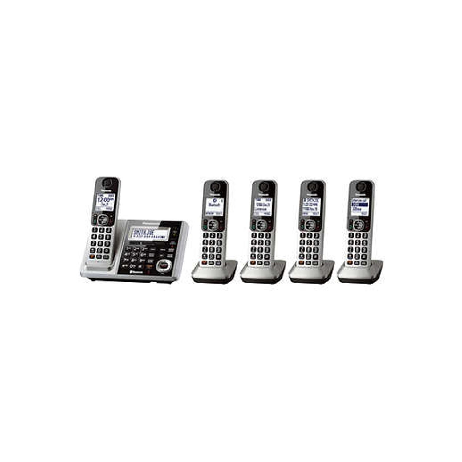Panasonic KX-TG175 DECT 6.0 Digital Cordless Phone with answering System 5 handsets Bluetooth