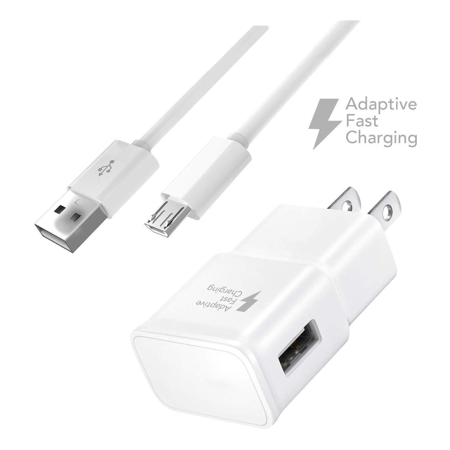 (CABLESHARK) For Samsung Compatible Galaxy J3 (2016) Adaptive Fast Charger Micro USB 2.0 Cable Kit!