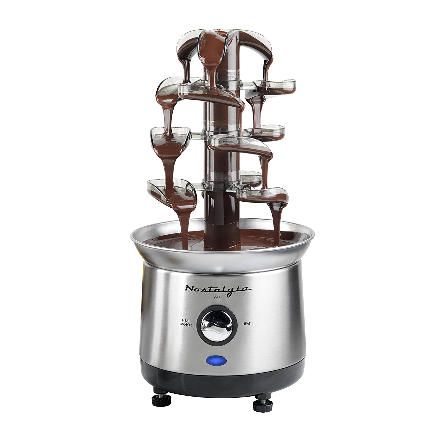 Nostalgia CFF1000 2 lb Stainless Steel Cascading Fondue Fountain