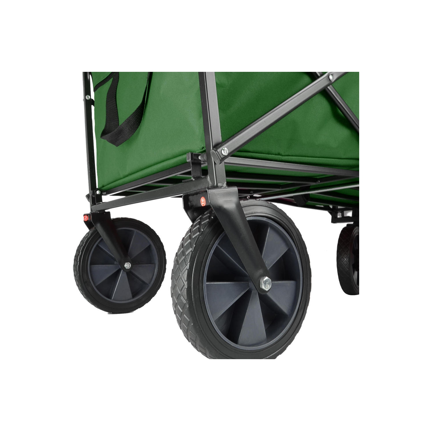 Chariots pliants d'extérieur, chariots de camping utilitaires pliables, chariot de magasinage Beach Garden, vert